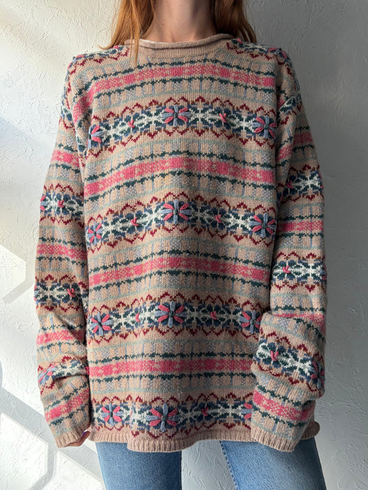 90s 'Northern Spirit' Sweater / XL