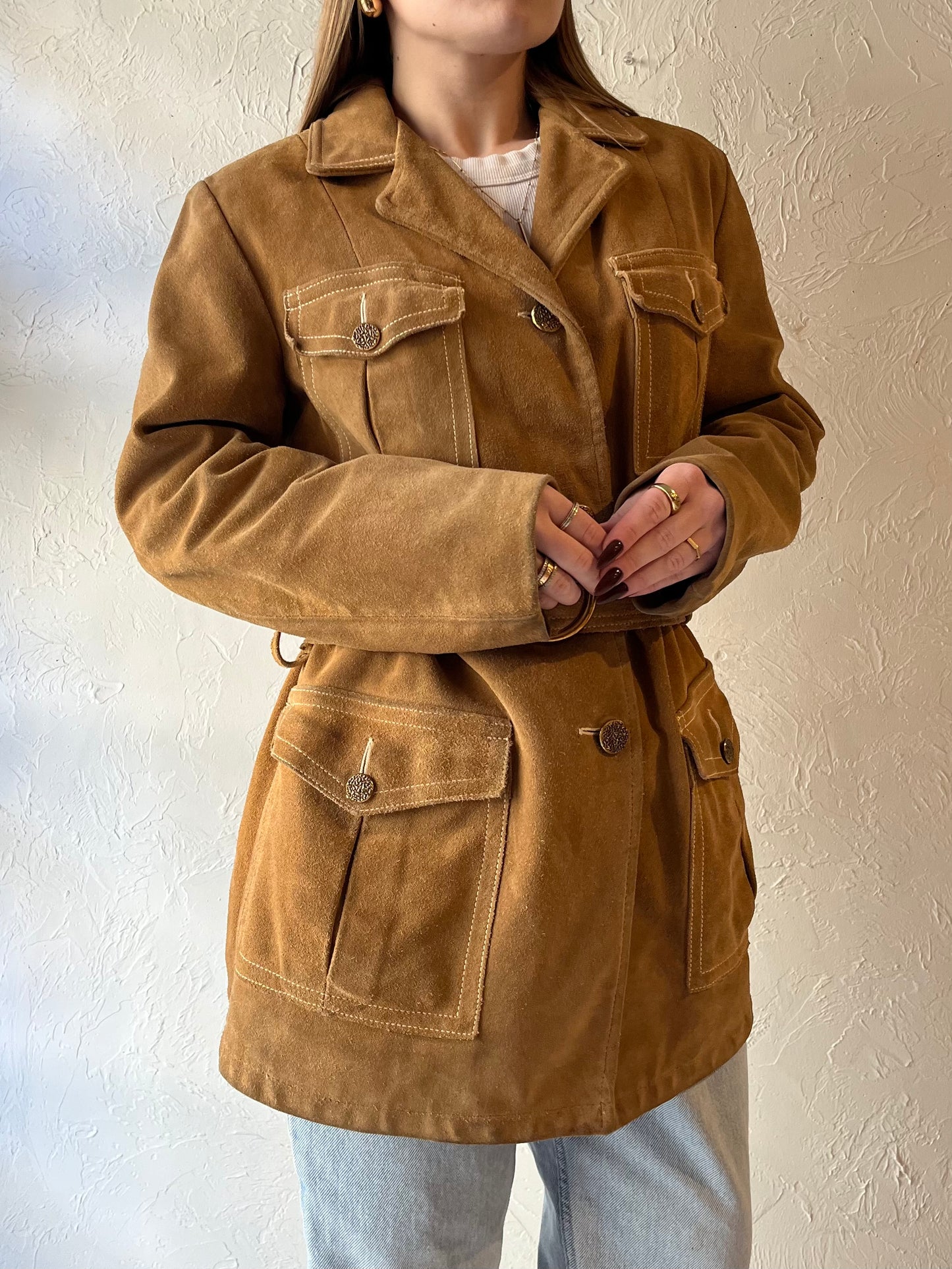 70s ‘Victoria Leather’ Suede Leather Jacket / Medium