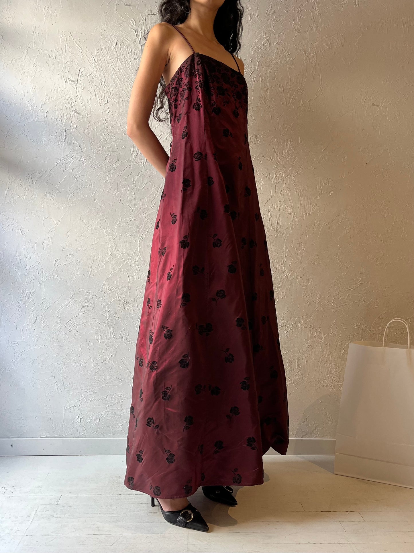90s ‘Jessica’ Goth Prom Dress / Medium
