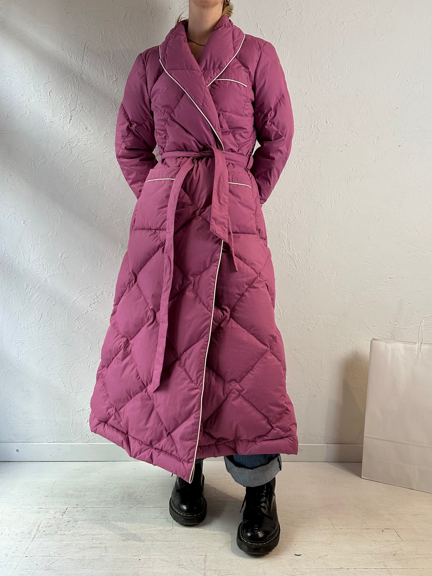 Vintage 'Eddie Bauer' Pink Puffer Coat / Small