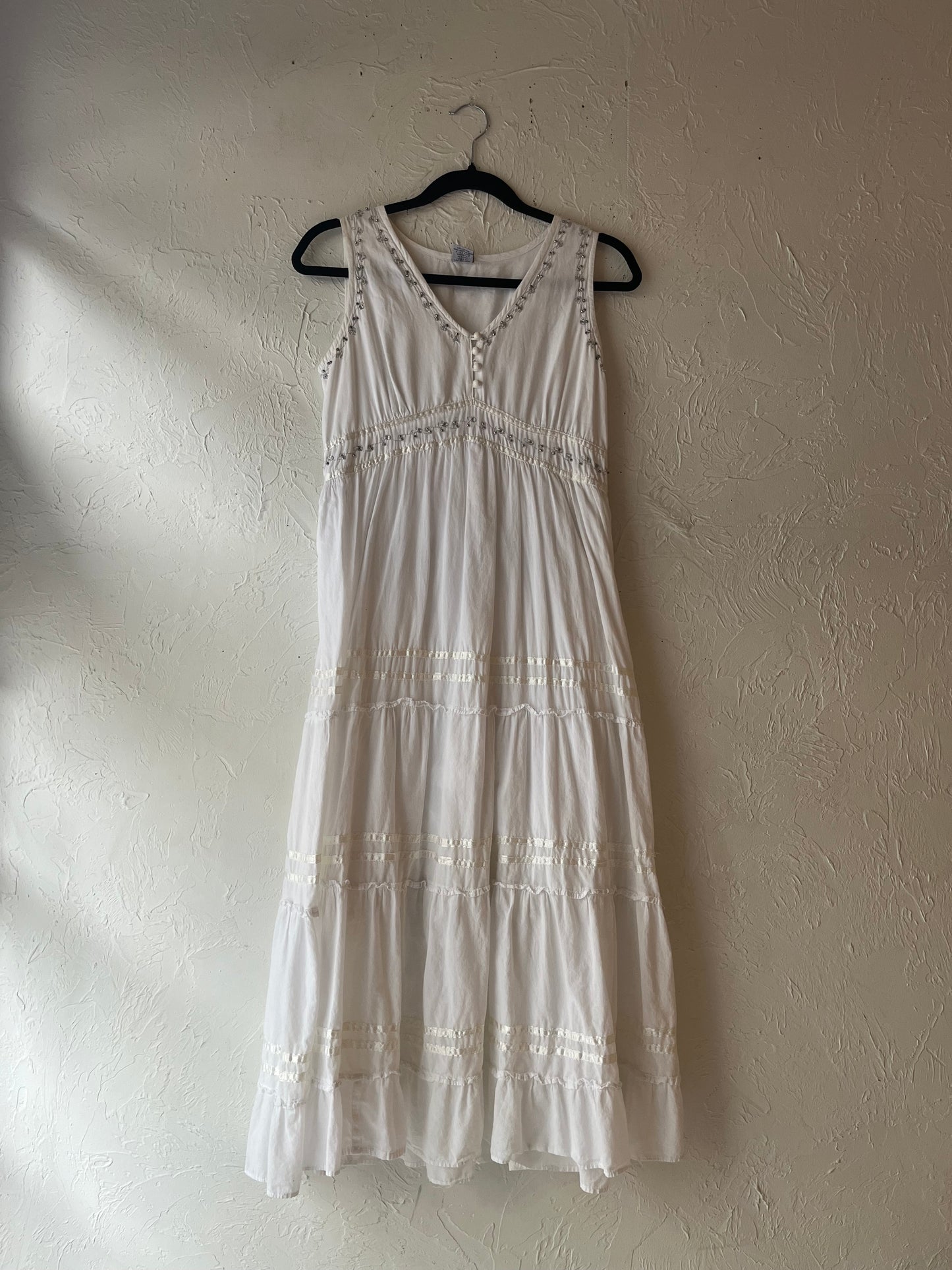 Y2k 'Priti' White Embellished Dress ￼/ Medium