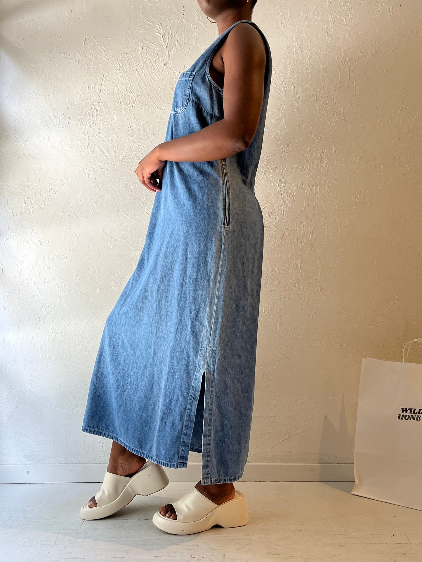 Y2k 'Faded Glory' Denim Maxi Dress / XL