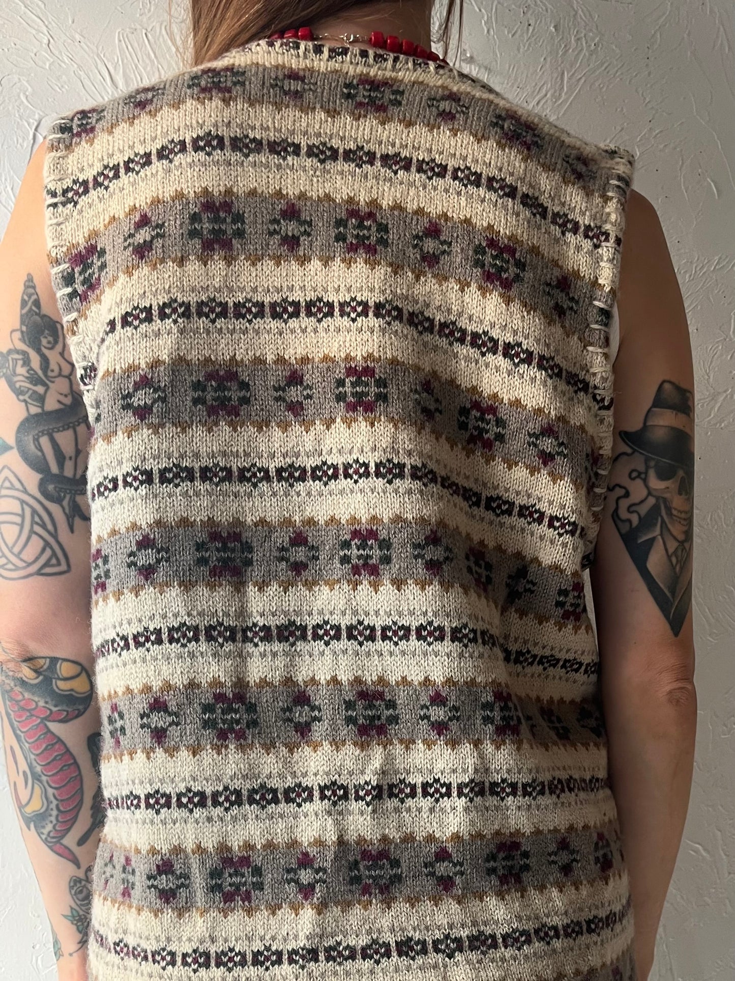 90s 'Notables' Wool Sweater Vest / Medium