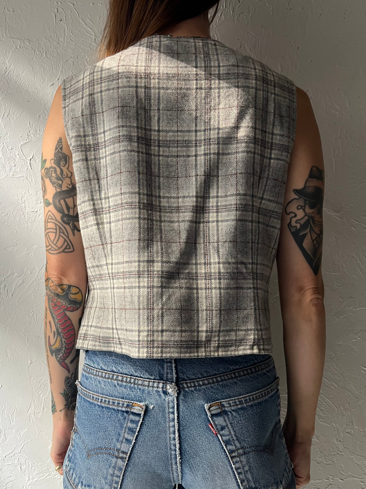 Vintage 'Pendleton' Wool Plaid Vest / Small