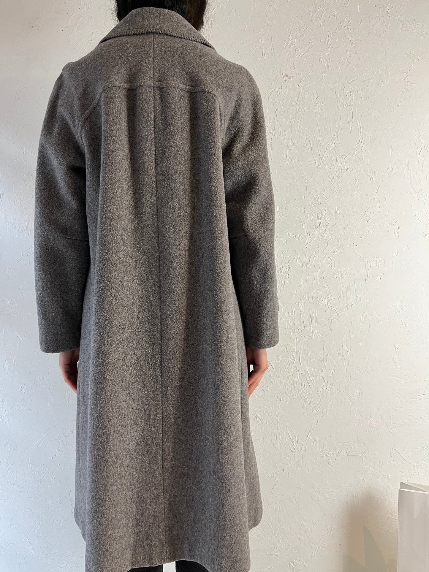 70s Union Made Gray Wool Coat / Medium