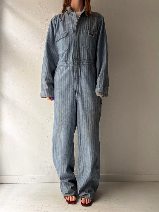 Vintage 1980s 'Big Mac' Blue Denim Work Wear Coveralls Boiler Suit / Medium