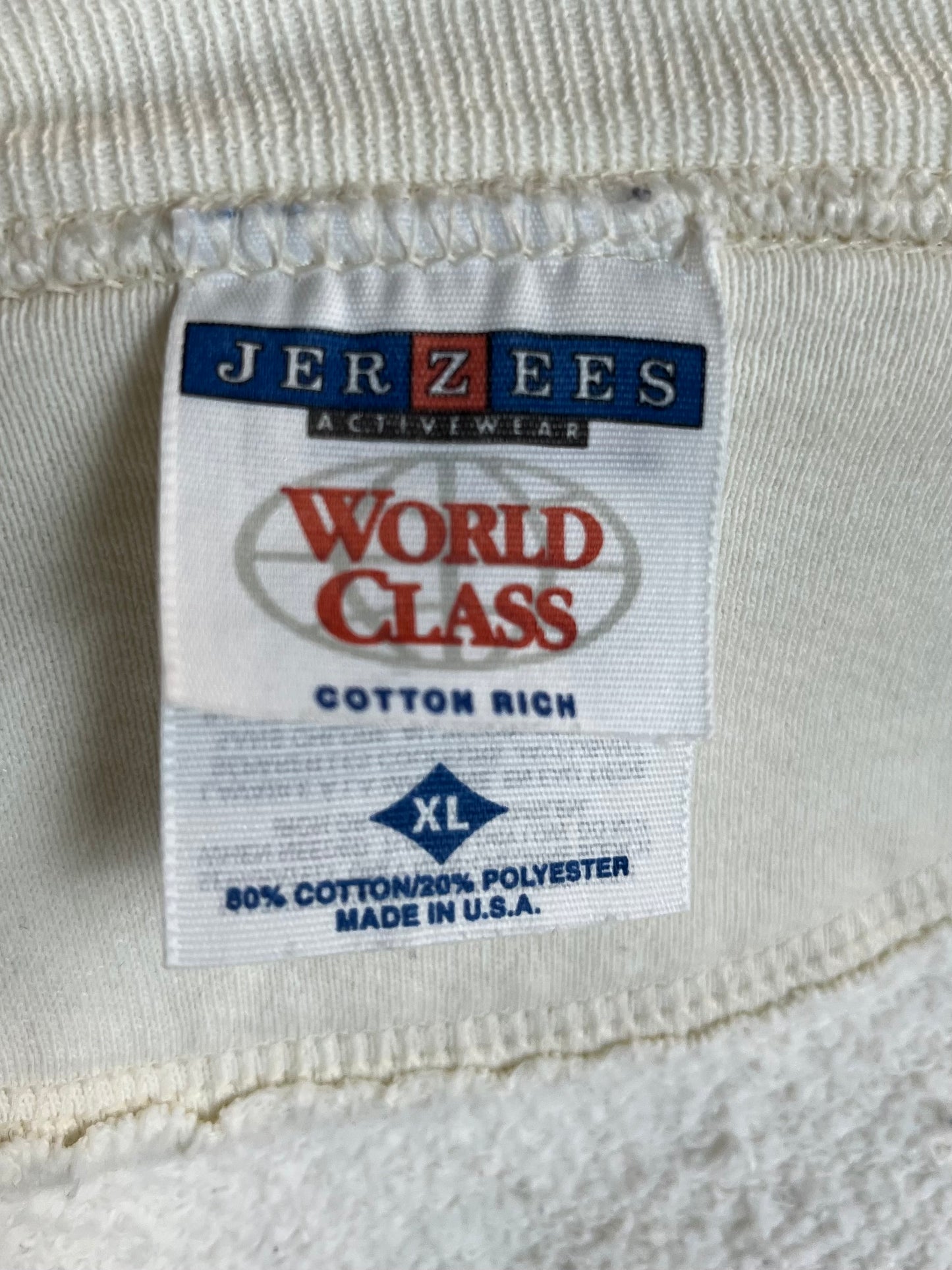 90s ‘JERZEES’ White British Airways Crew Neck Sweatshirt / XL