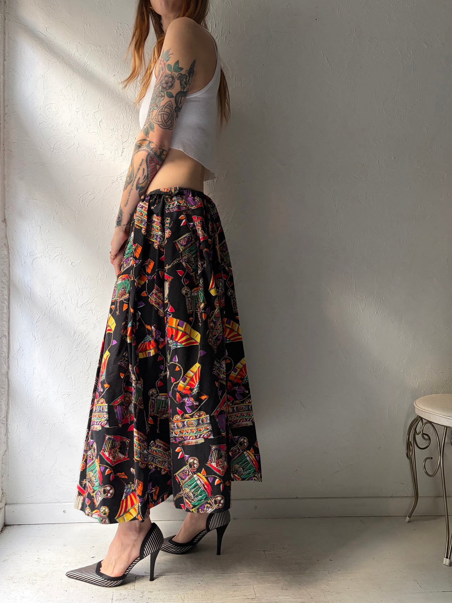 Vintage Handmade Circus Novelty Skirt / Medium