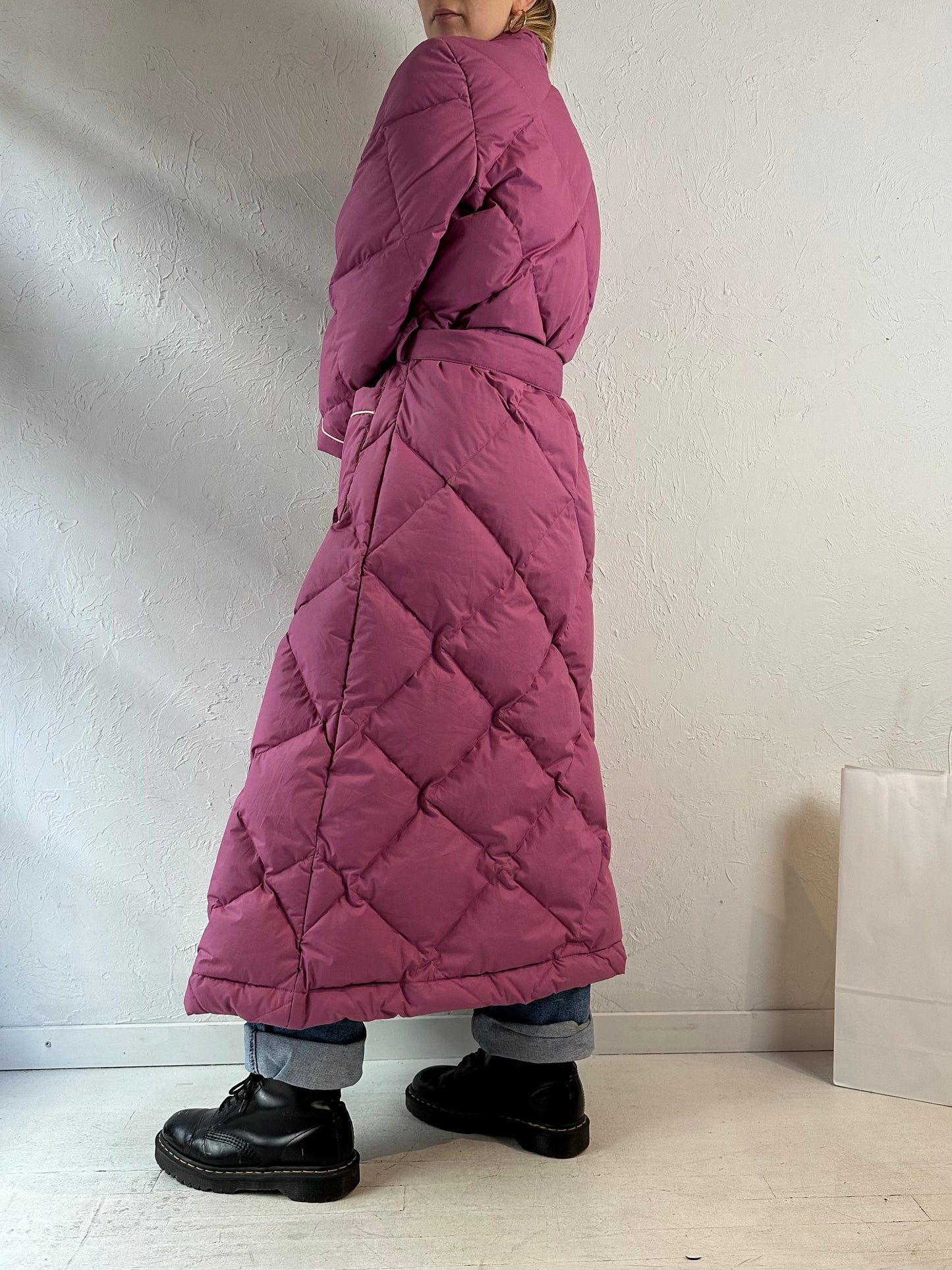 Vintage 'Eddie Bauer' Pink Puffer Coat / Small