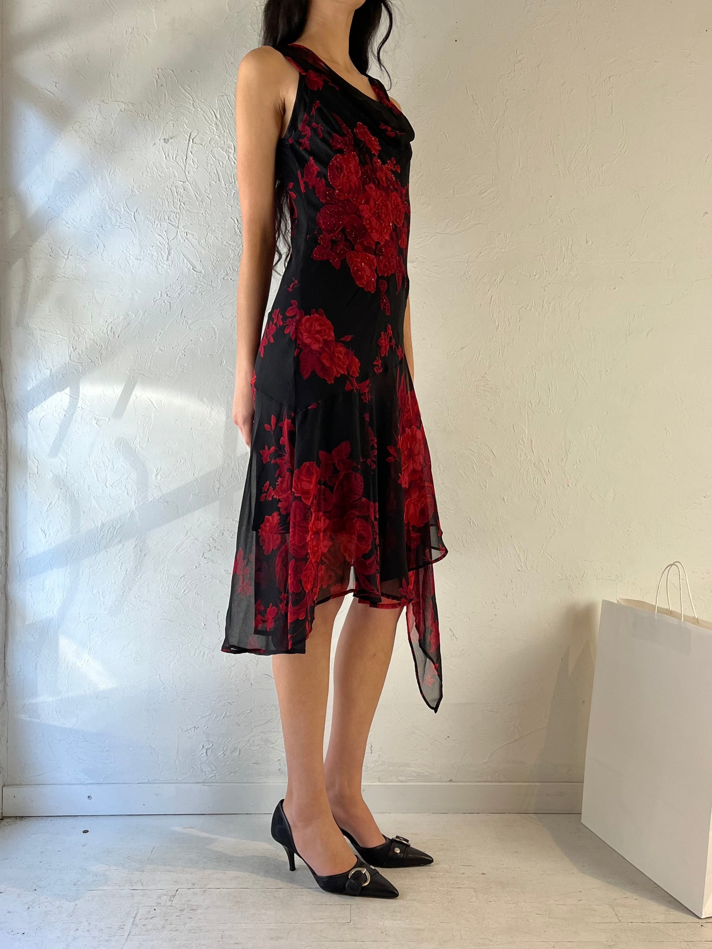 Y2K ‘Connected’ Floral Print Dress / Medium