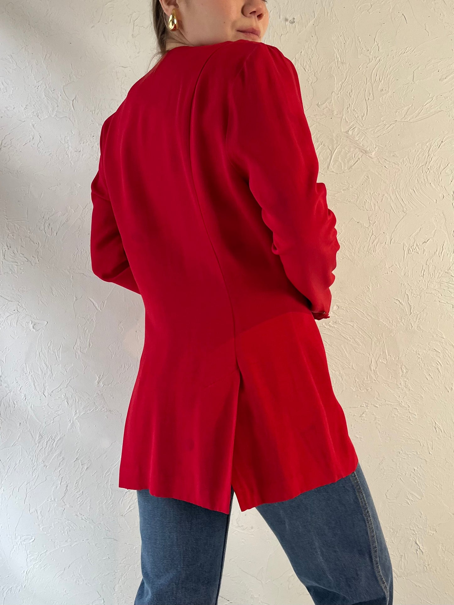 90s ‘Tap Dance’ Red Blazer Jacket / Small