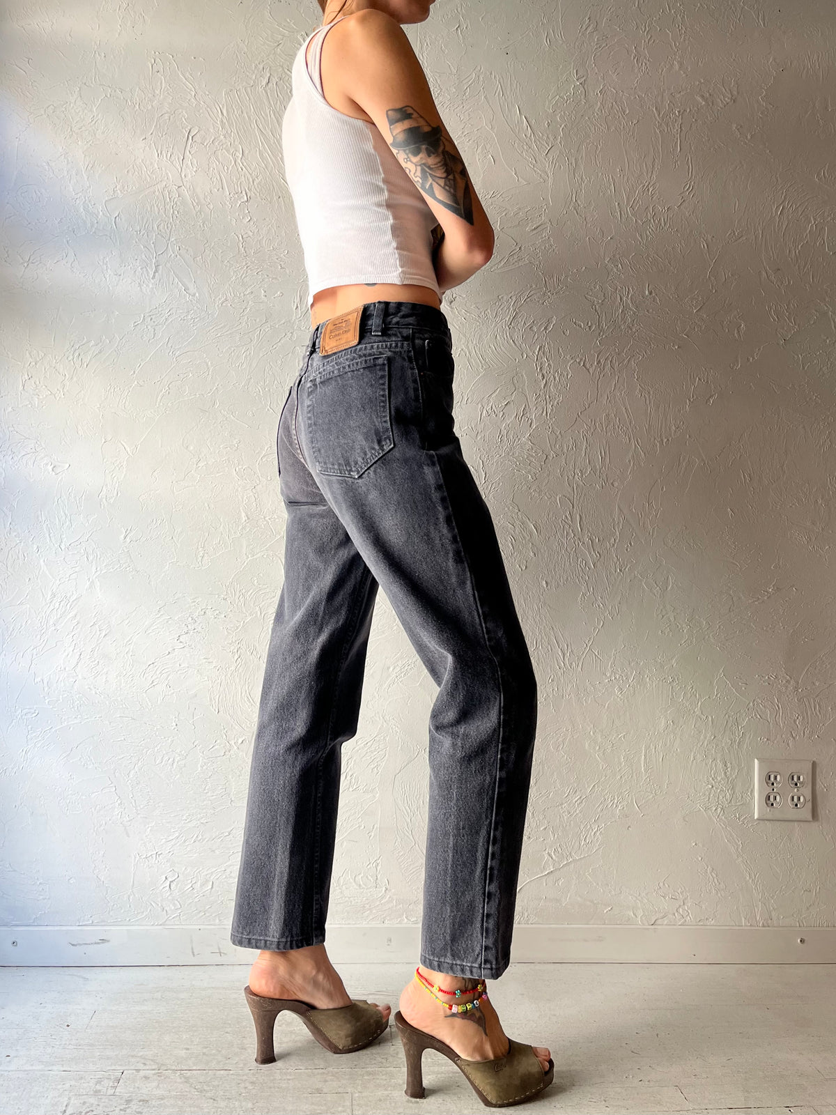 90s 'Calvin Klein' Dark Wash Jeans / Made in USA / 28