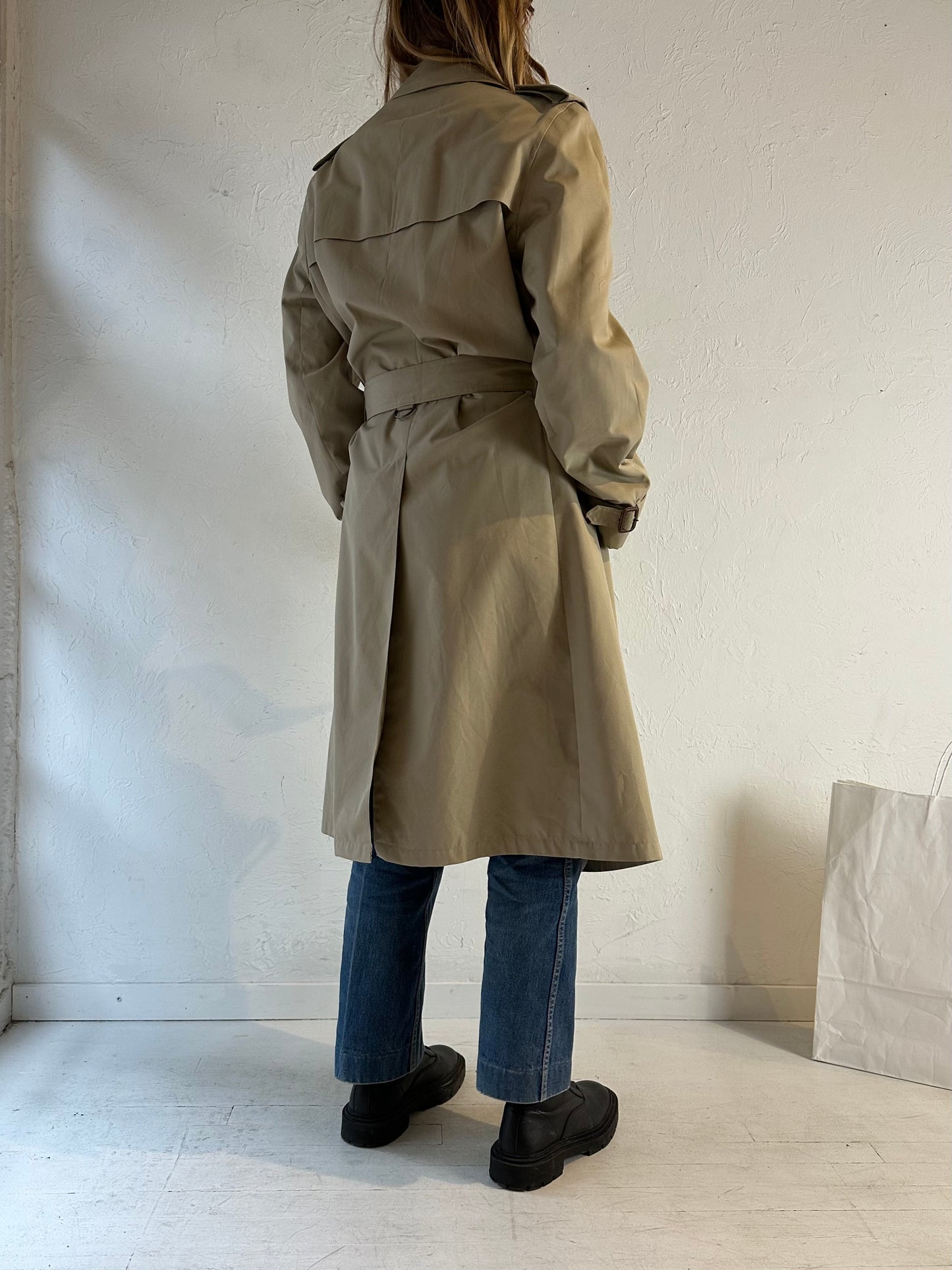 90s ‘London Fog’ Beige Classic Trench Coat / Medium