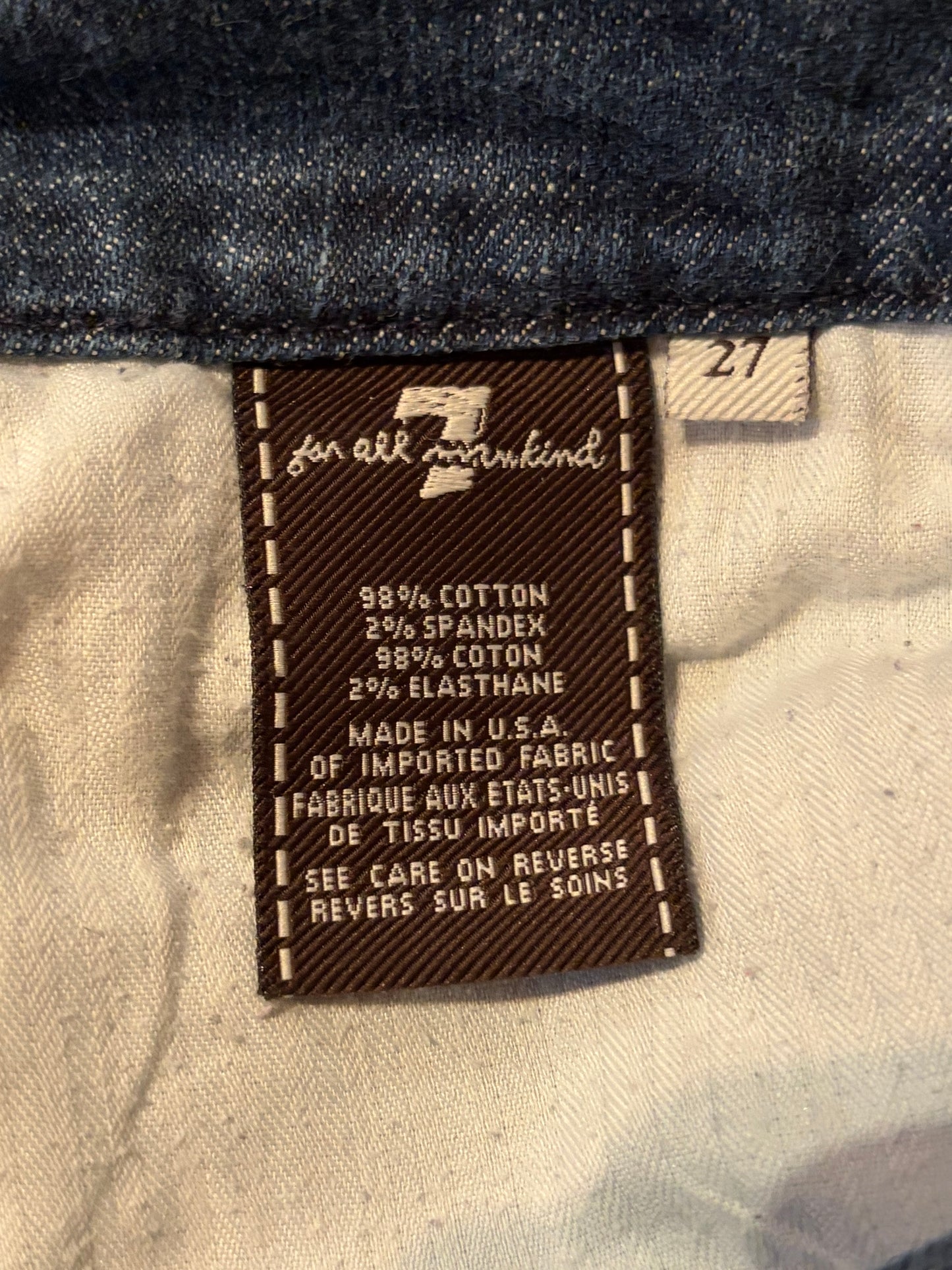 Y2k ‘Seven For All Mankind’ Low Rise Boot Cut Jeans / 27