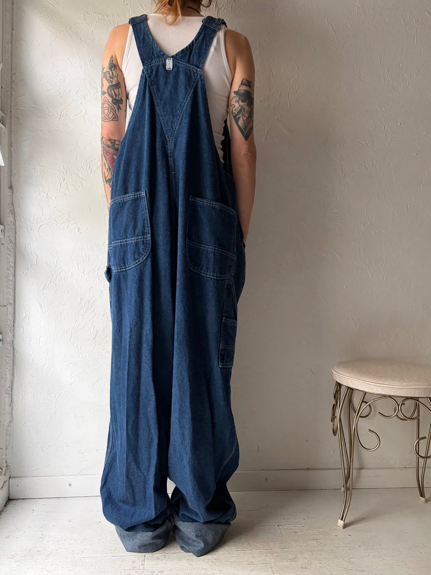 Y2k ‘Key’ Denim Overalls / XL