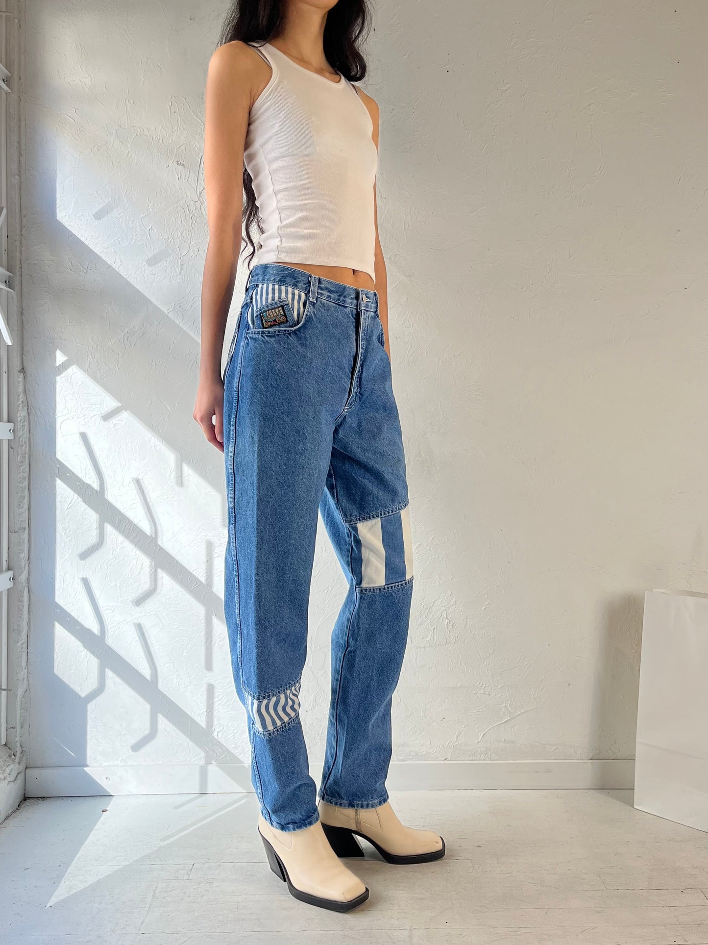 90s ‘Cobra’ High Waisted Blue Jeans / Medium