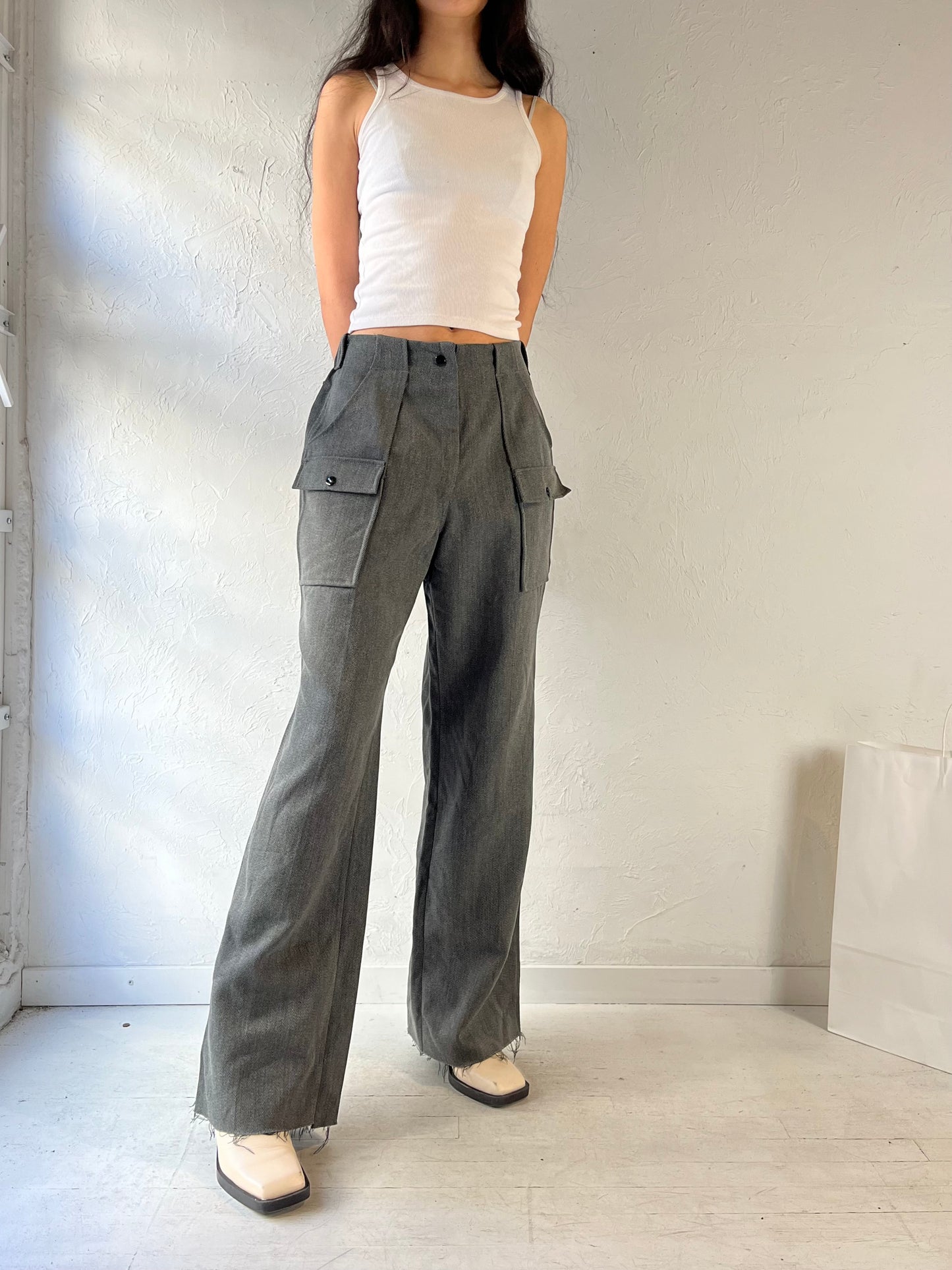 90s ‘Eddie Bauer’ Gray Wool Trousers / Small