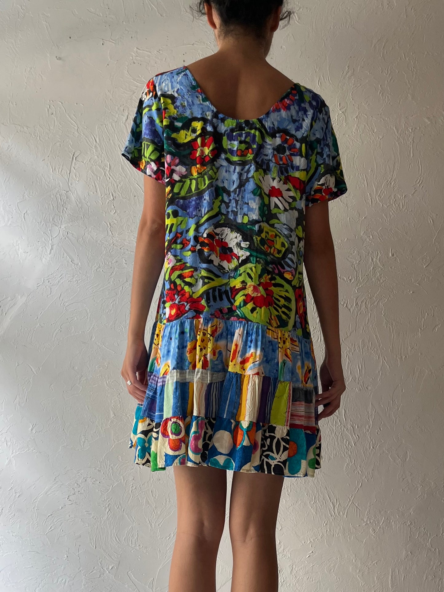 Vintage 'Jams World' Floral Print MIni Dress / Medium