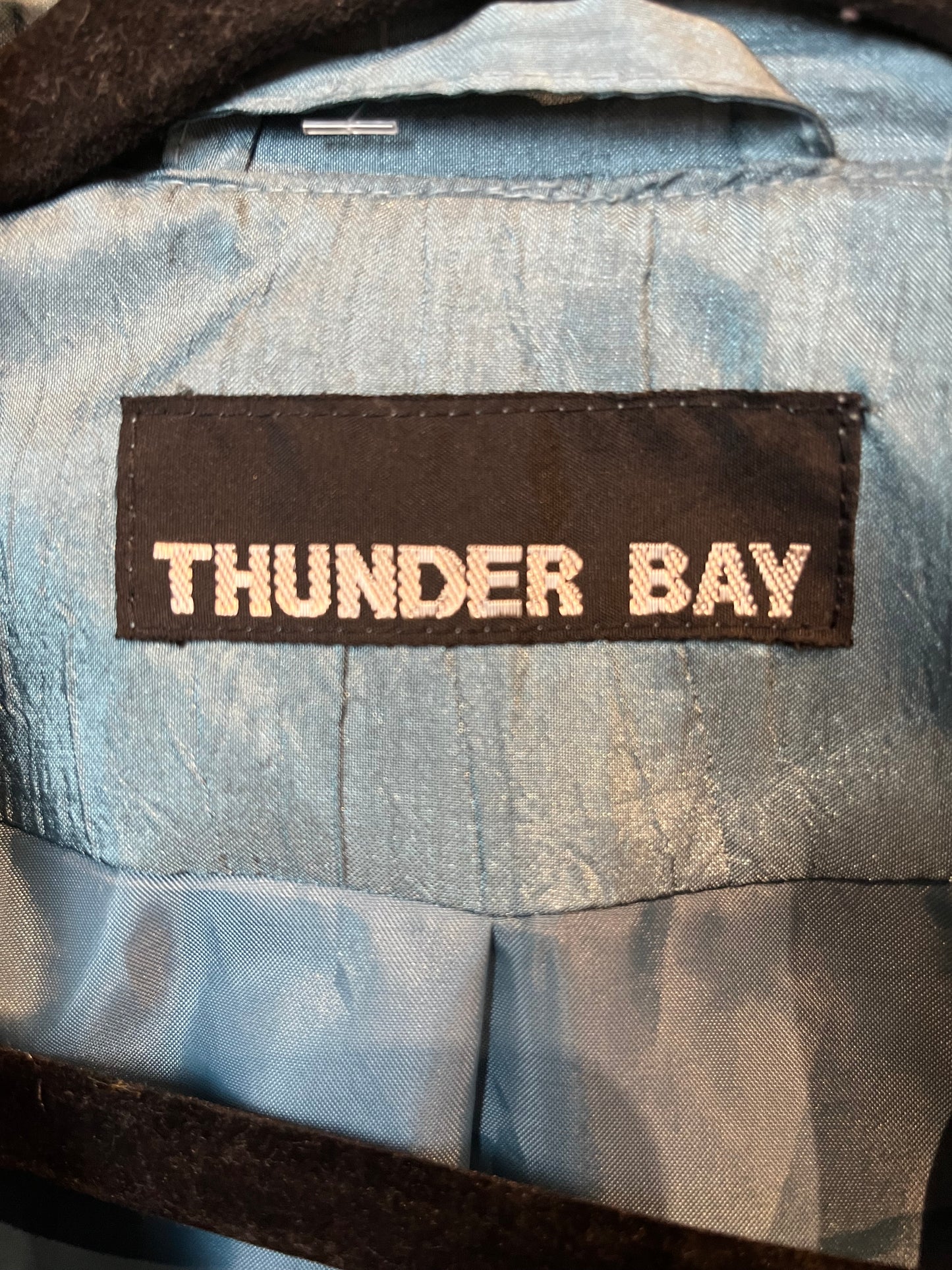 Y2k 'Thunder Bay' Light Weight Blue Trench Coat / Medium