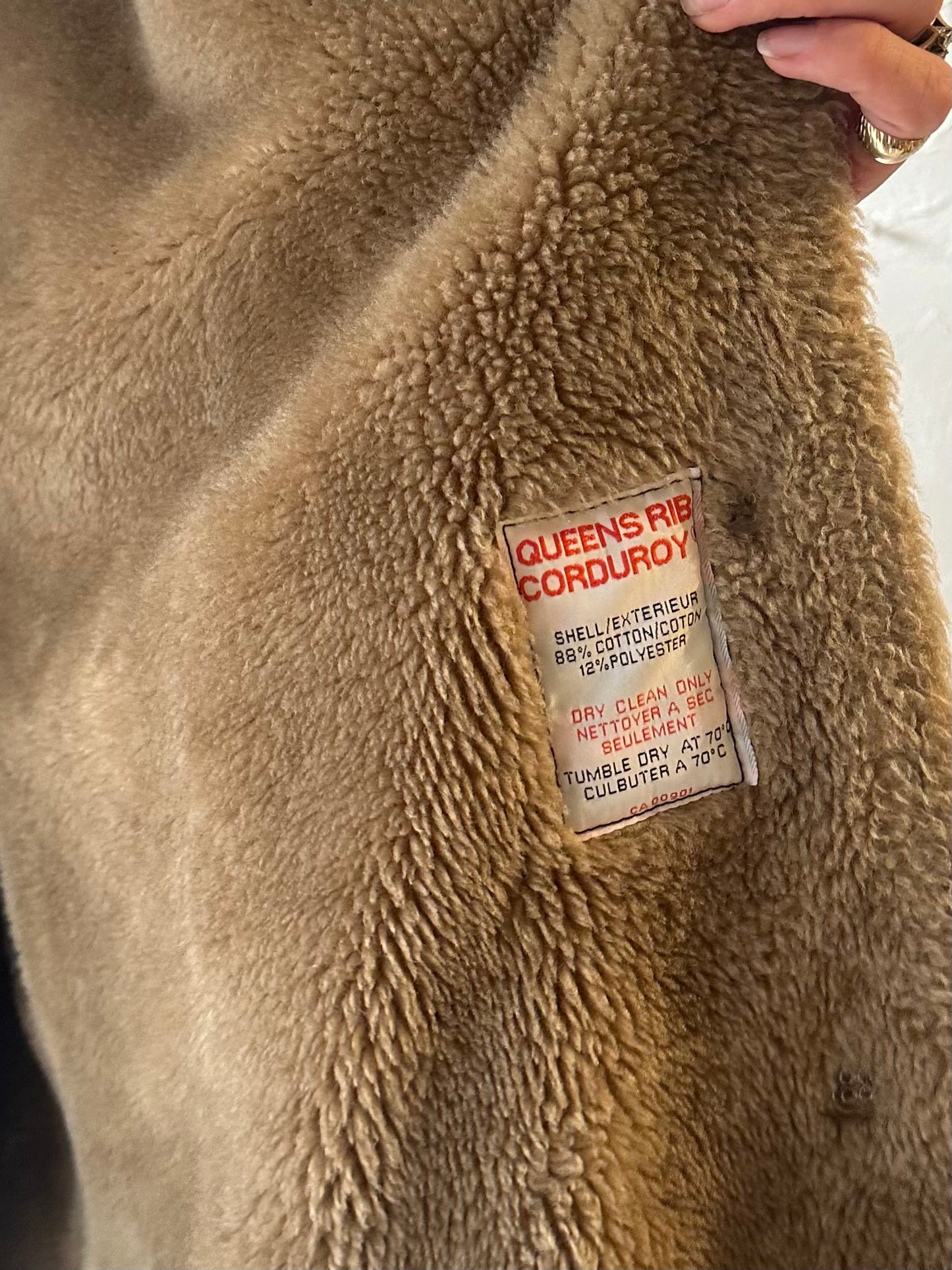 80s 'London Fog' Corduroy Coat / Medium
