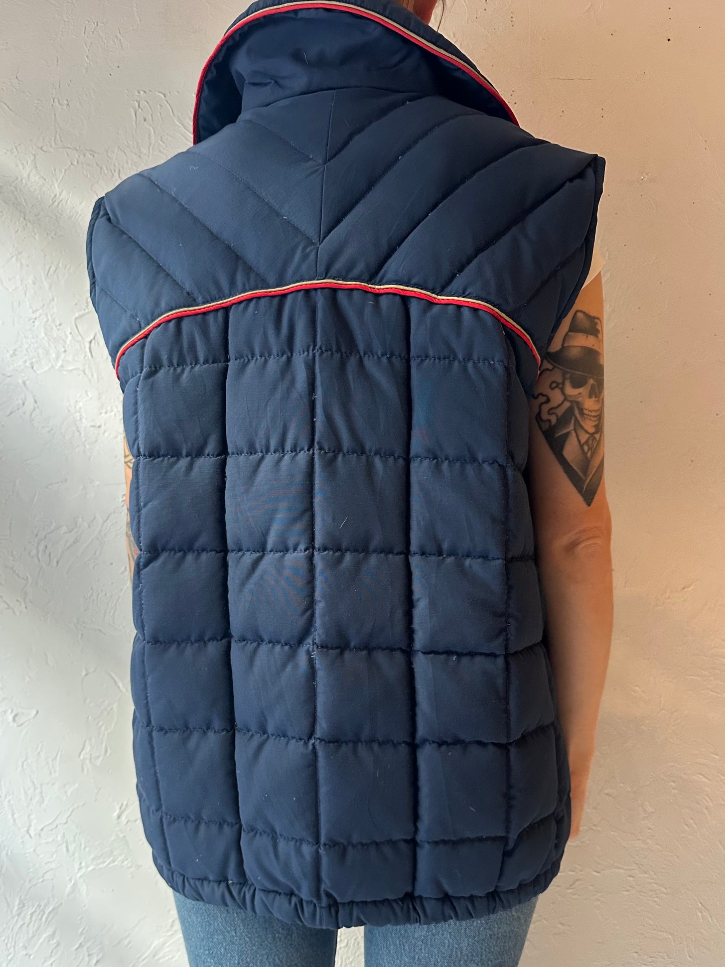 80s 'Eddie Bauer' Quilted Down Vest / Medium