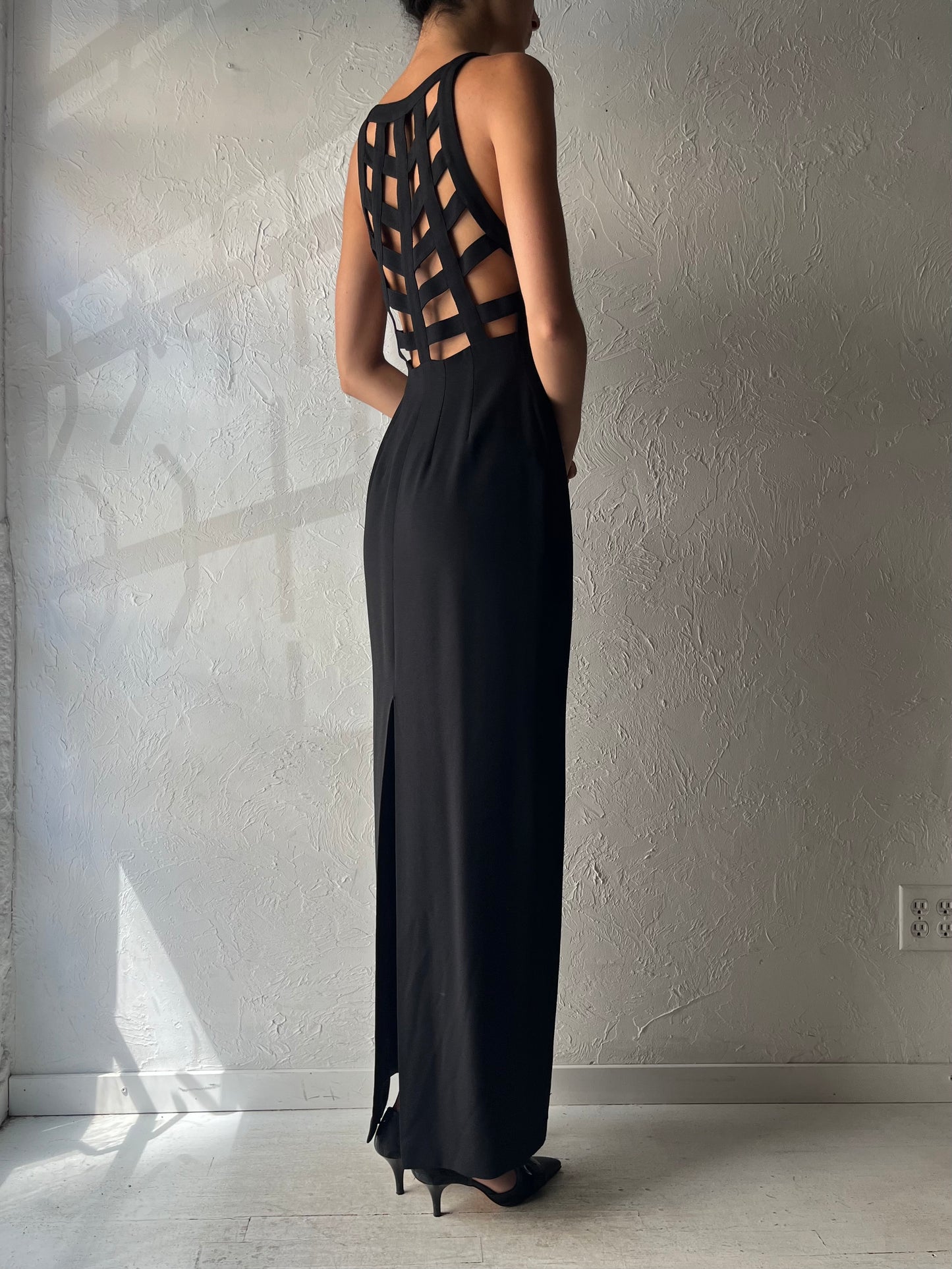 90s 'Andrea Polizzi for Rex Lester' Black Formal Dress / Small