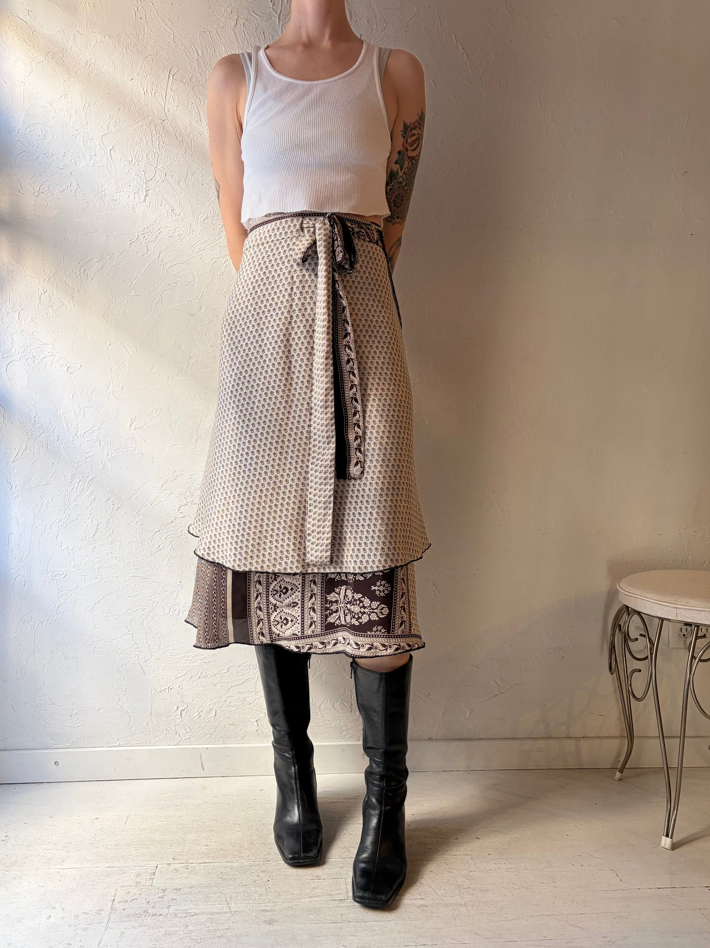 Y2k 'Kariza' Wrap Skirt / Medium