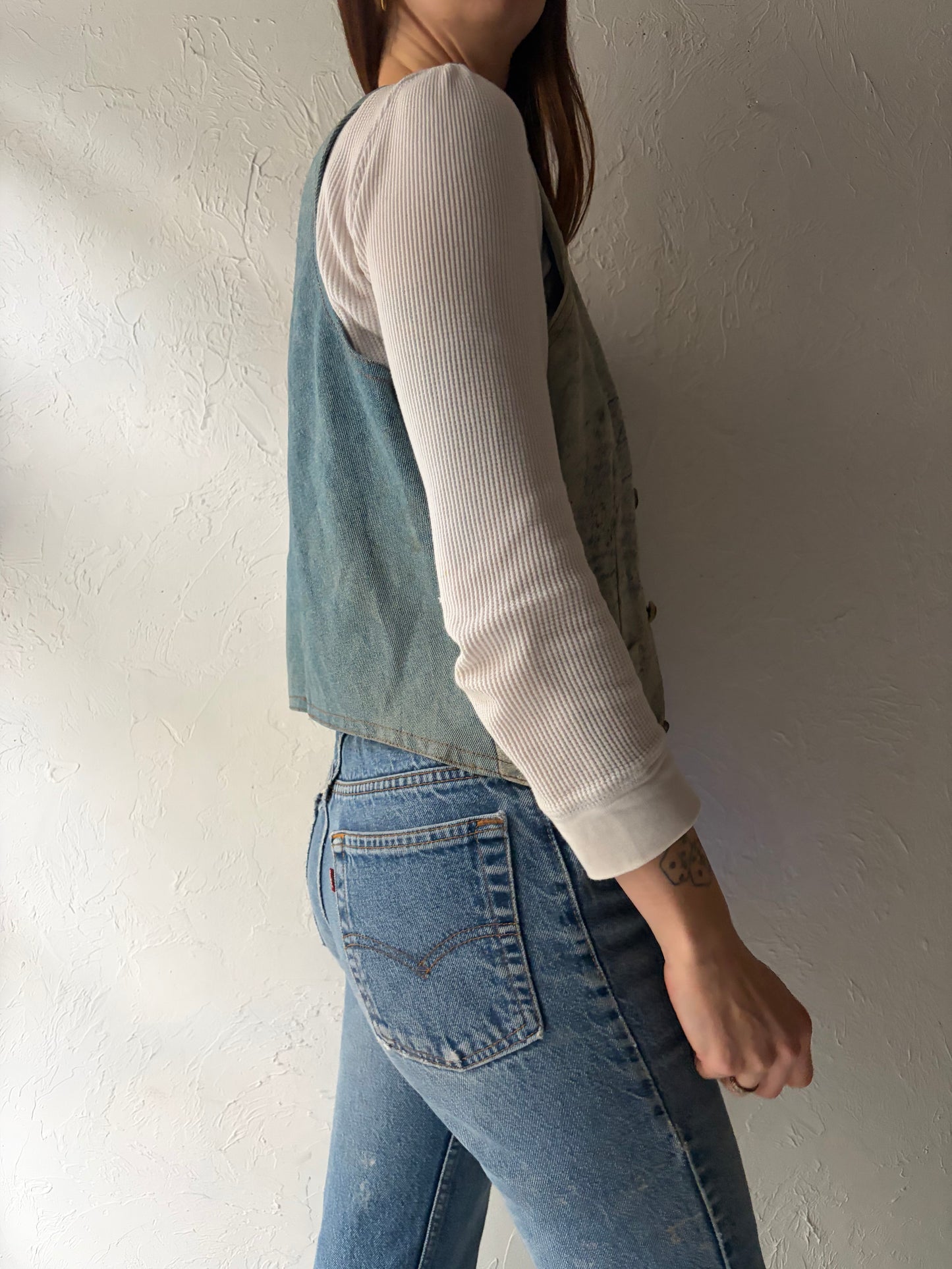 Vintage Leather Vest / Medium