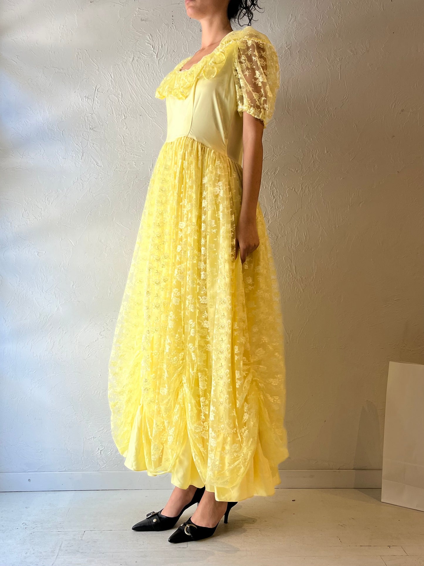 Handmade Yellow Prom Dress / Medium