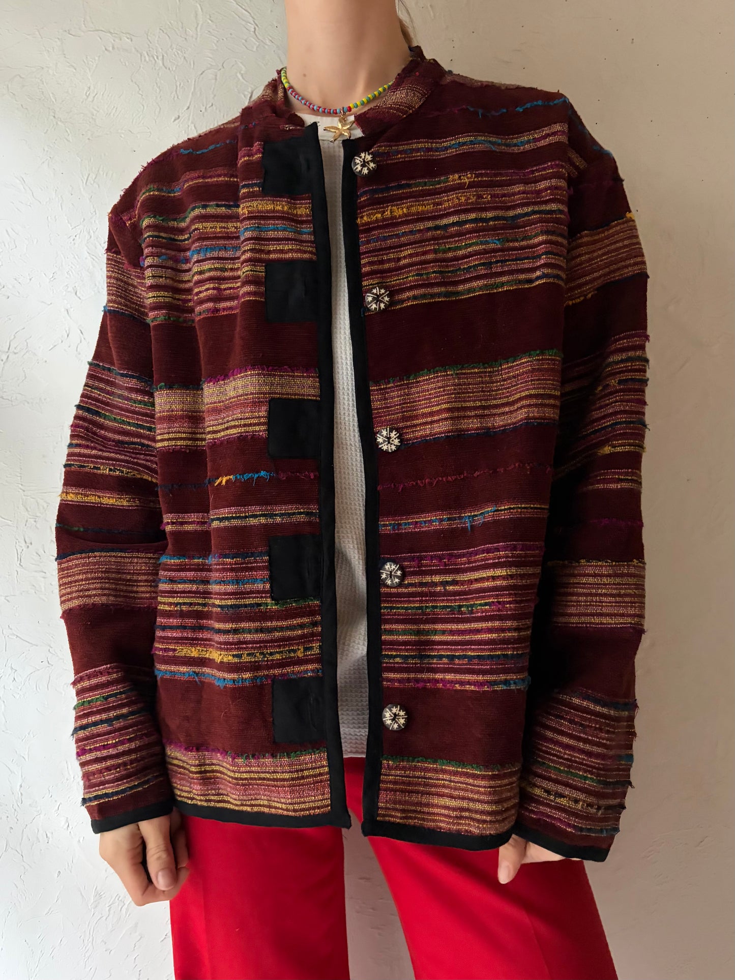 Y2k 'White Stag' Tapestry Jacket / Large