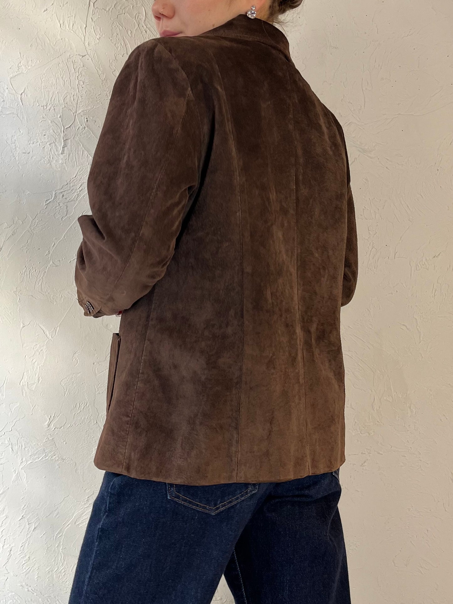 90s ‘John Paul Richard’ Brown Suede Jacket / Medium