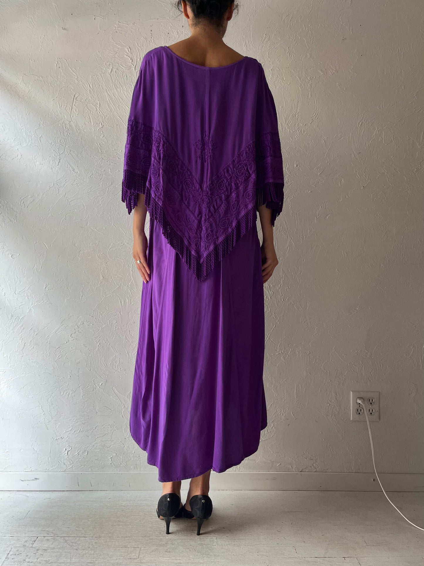 Y2k Purple Fringe Fairycore Dress / XL