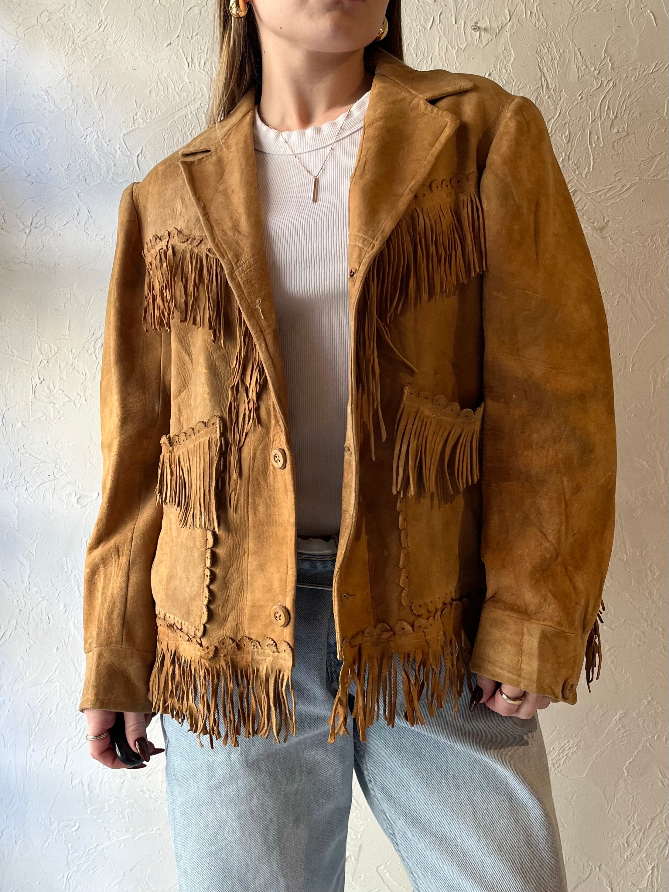 Real leather store 70’s fringe jacket