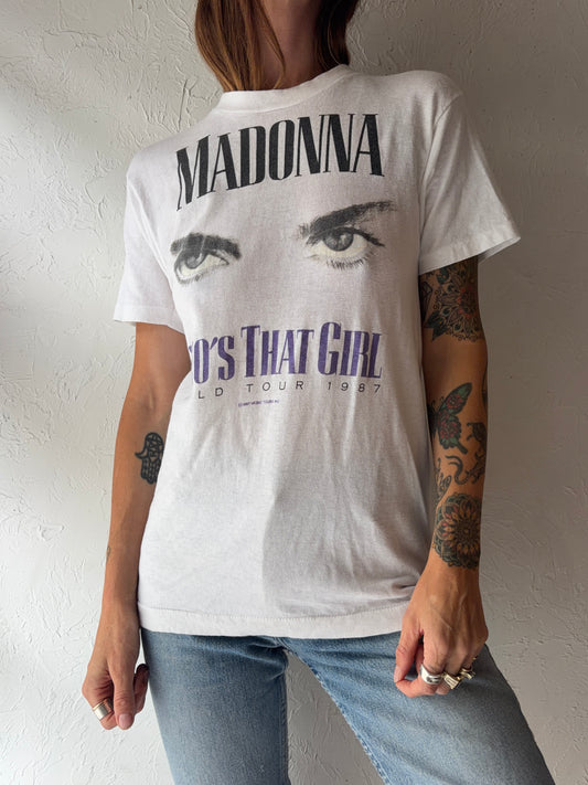 1987 'Madonna' Who's That Girl Tour T shirt / Small