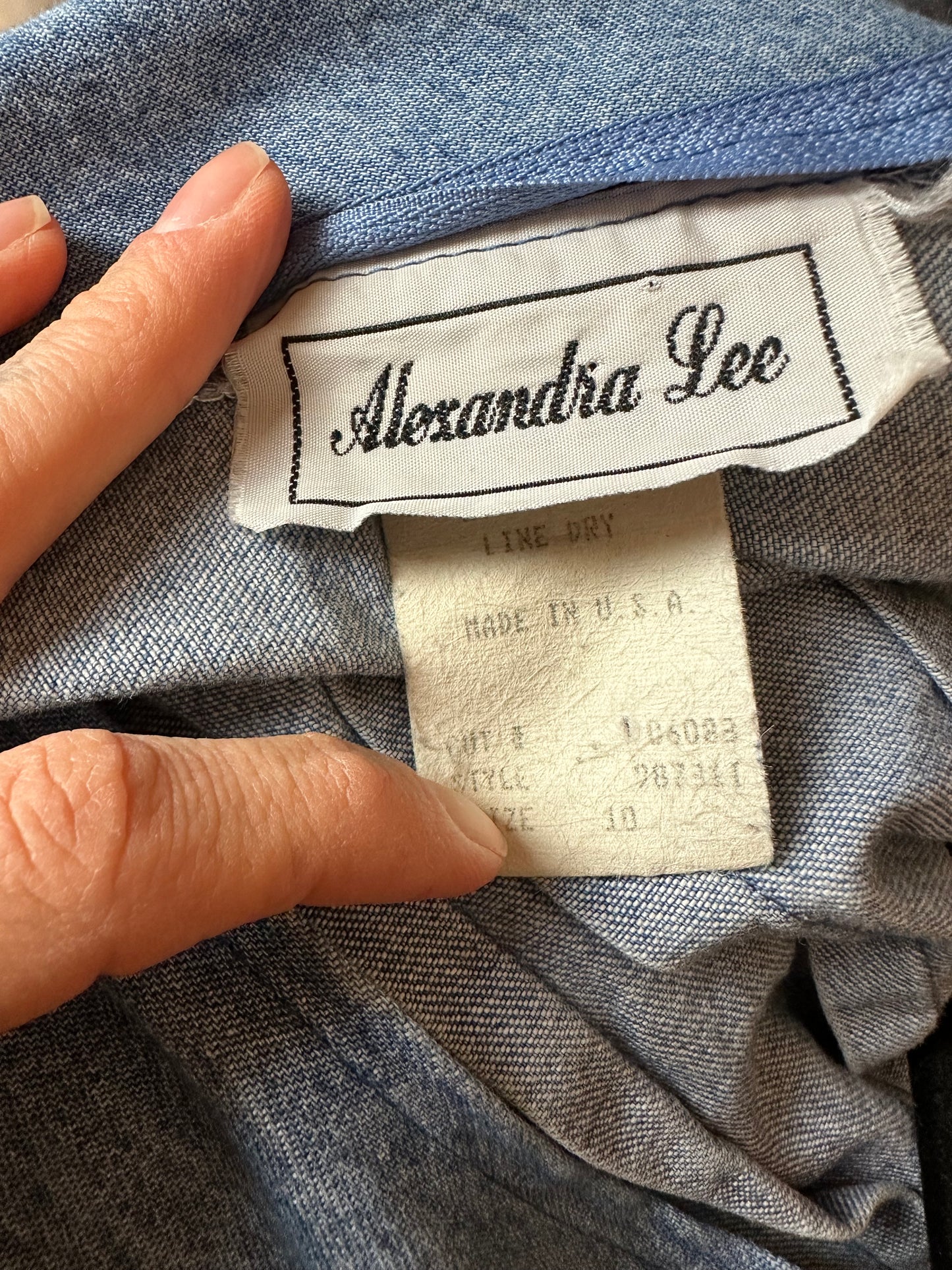90s 'Alexandra Lee' Denim Midi Dress / Medium