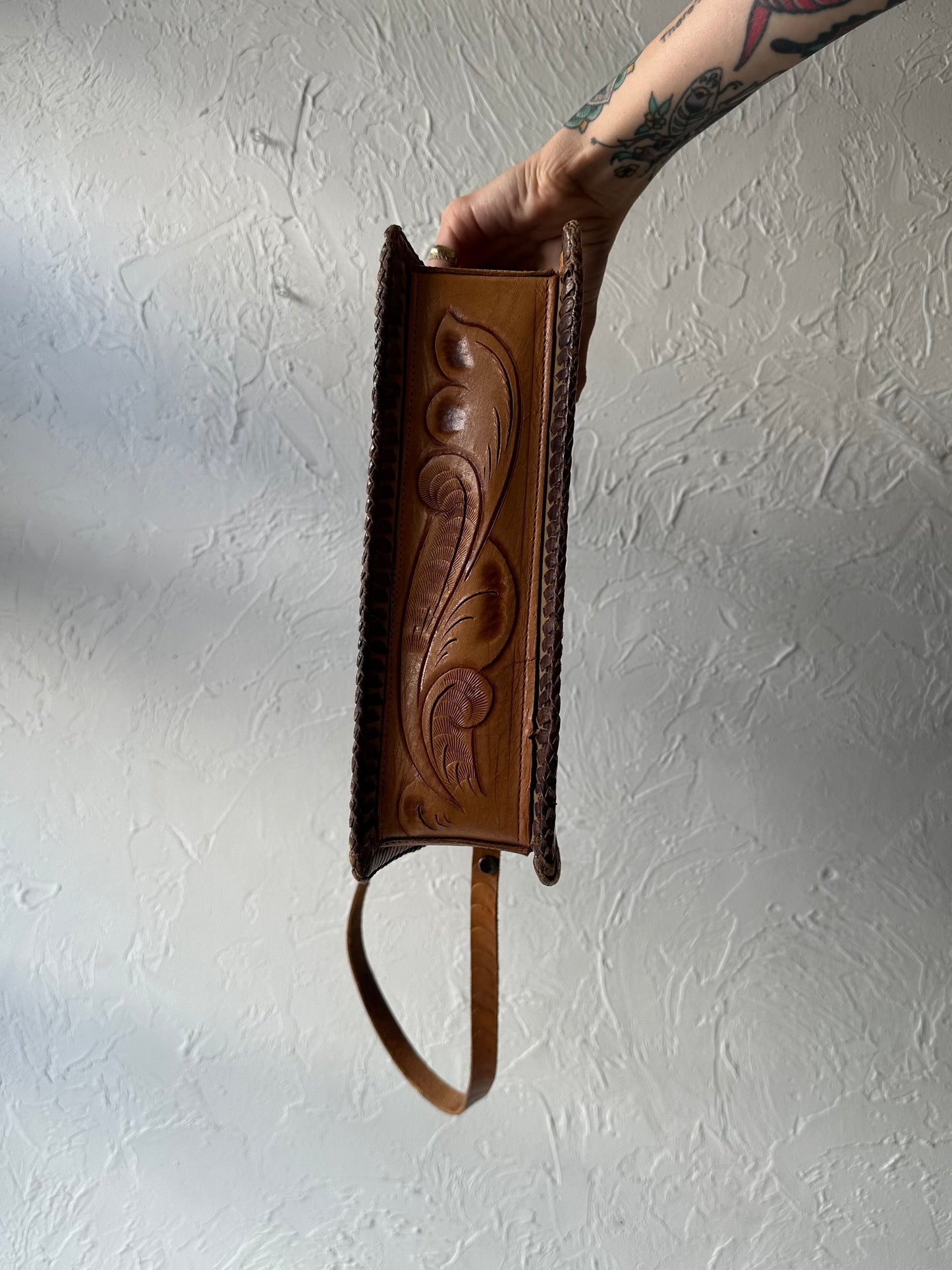 70s Tooled Leather Purse