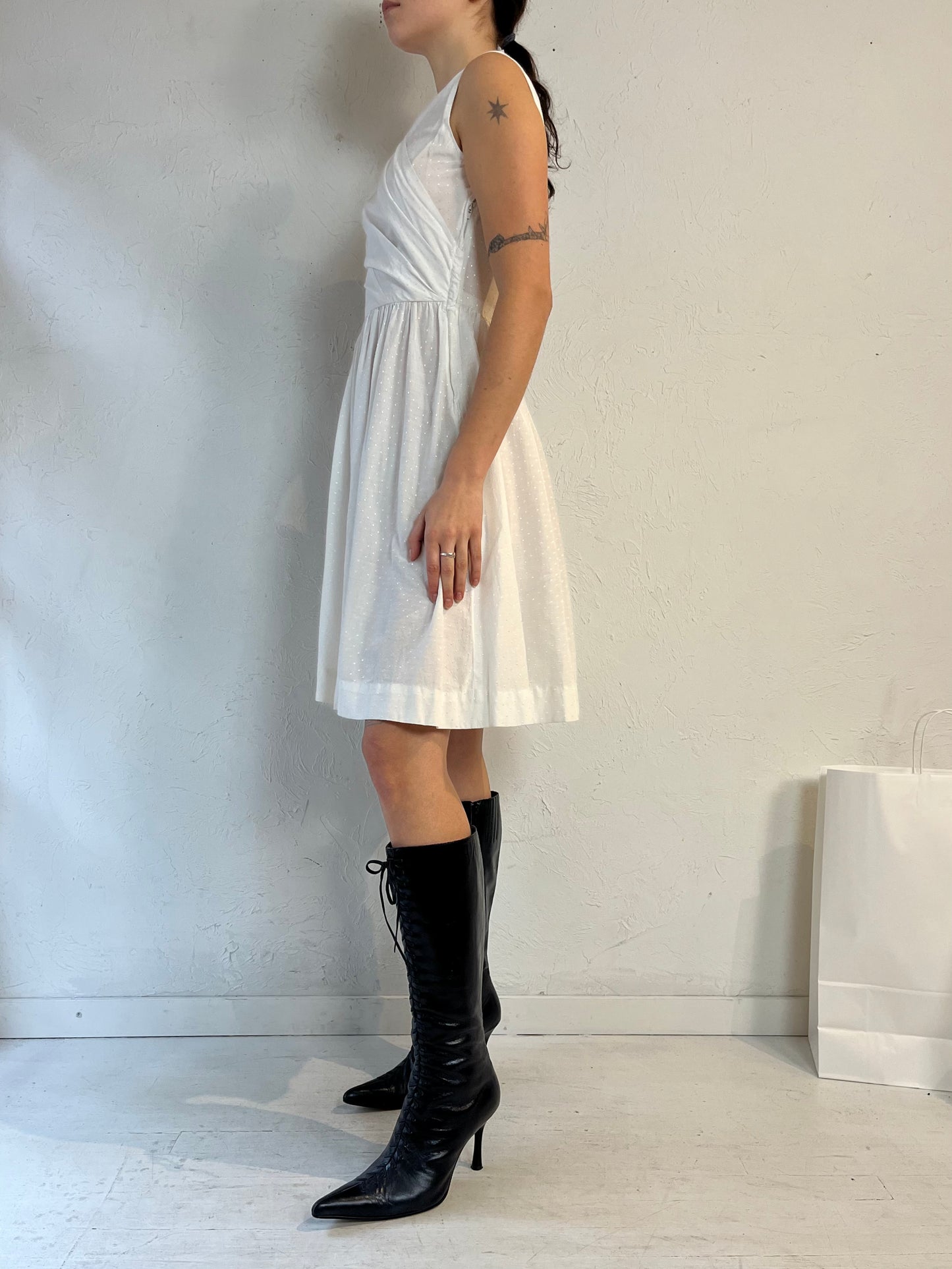 Vintage Handmade White Dress / Small