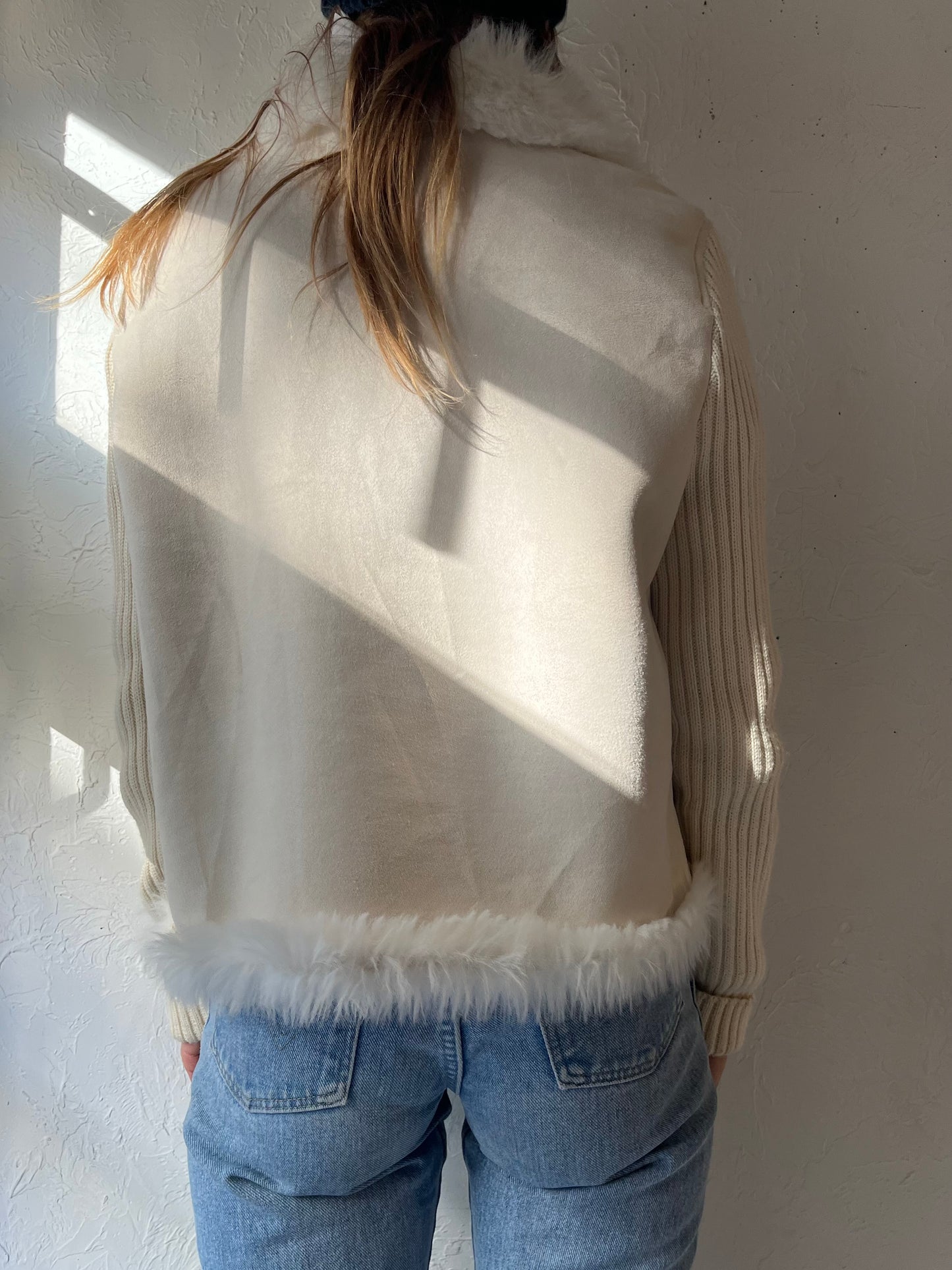 Y2K ‘Montanaco’ White Faux jacket / Small