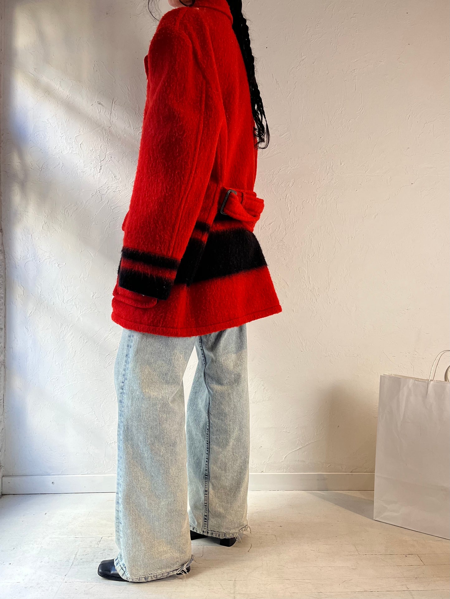 70s 'Coureur-de-Bios' Red Wool Jacket / XLarge