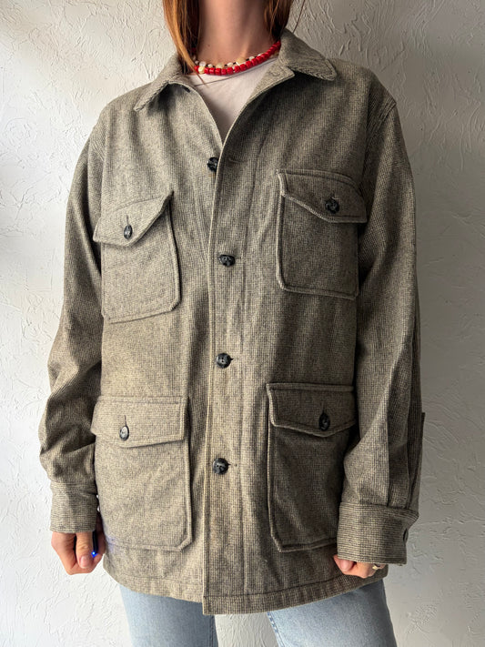 60s 'Field & Stream' Wool Chore Hunting Jacket / Large