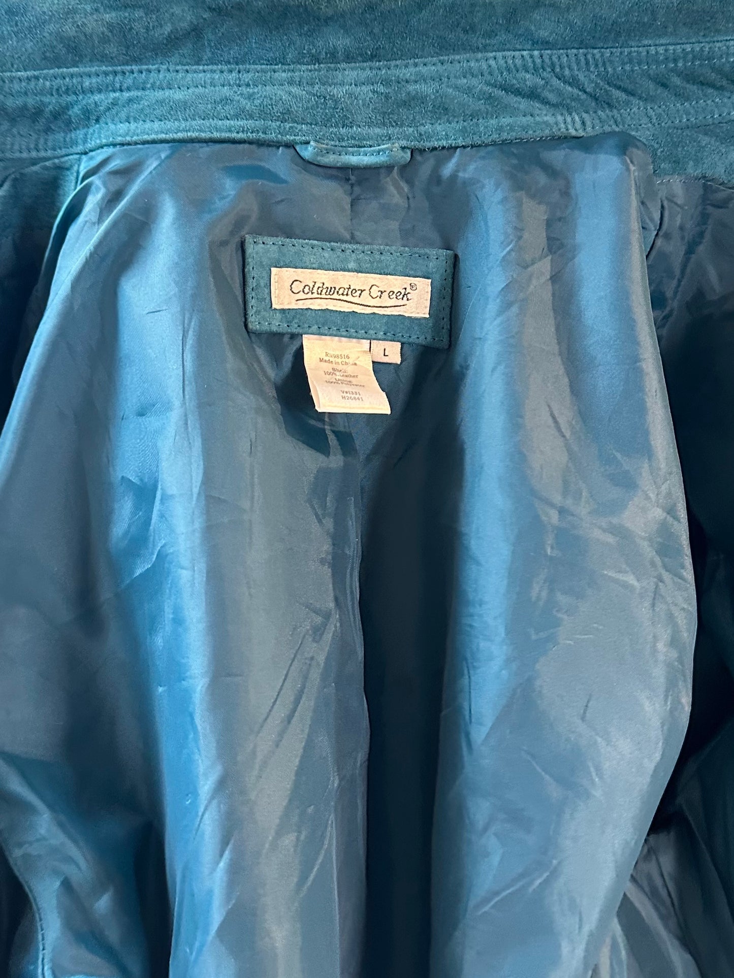 Y2k 'Coldwater Creek' Blue Suede Jacket / Large