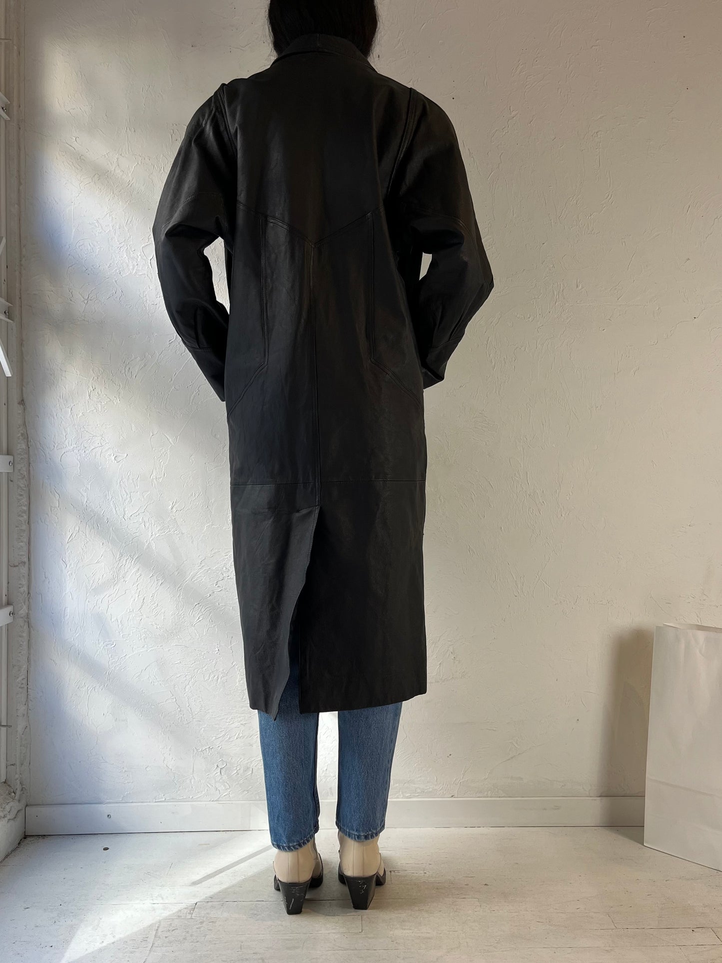 90s ‘G 3’ Leather Coat / Medium