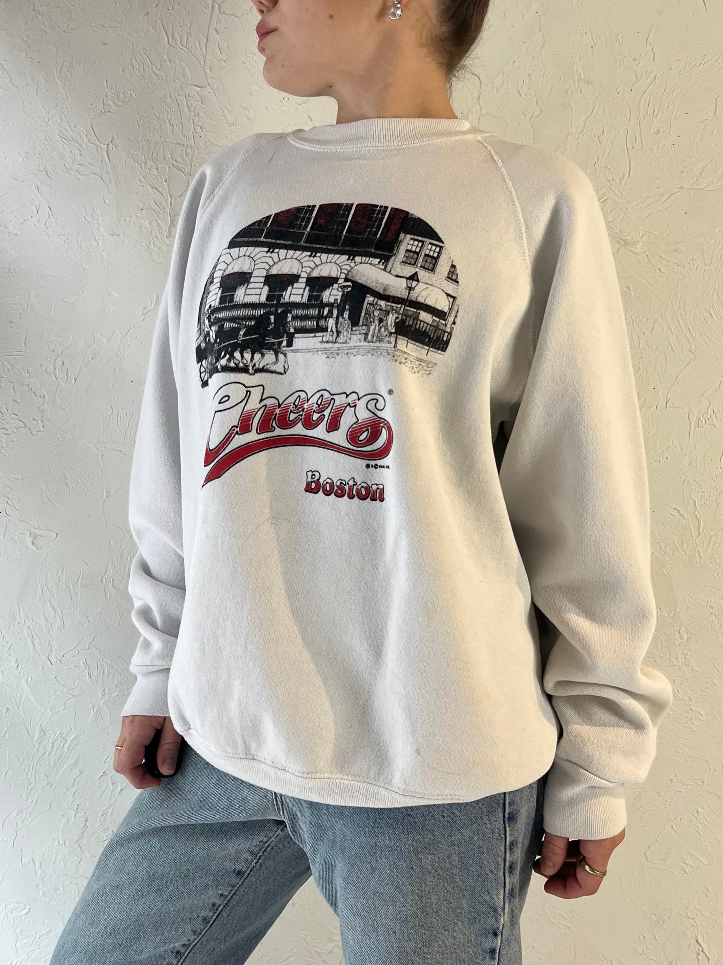 90s 'Cheers' Crew Neck Sweatshirt / Large