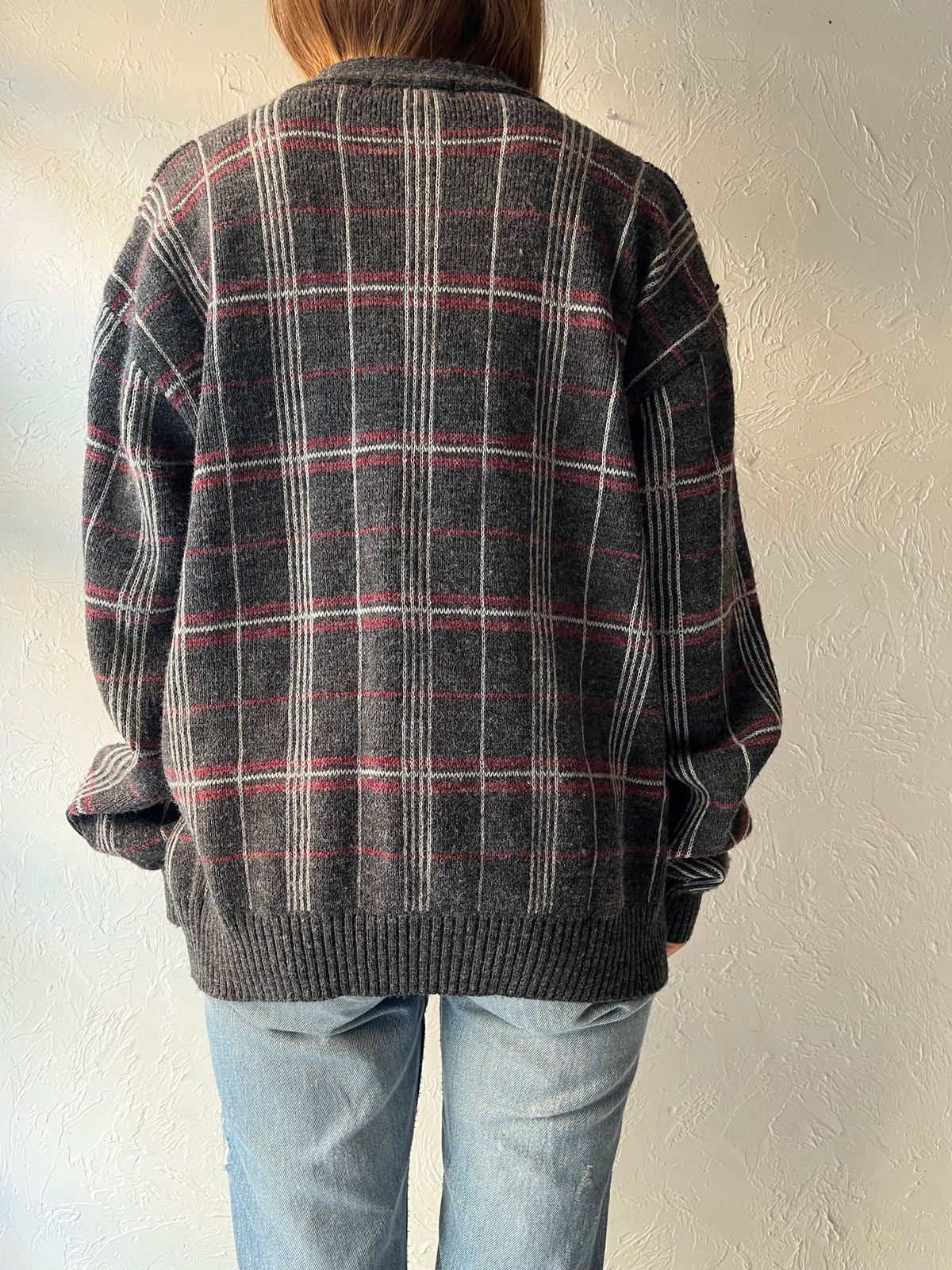 90s 'Private Club' Cardigan Sweater / XL
