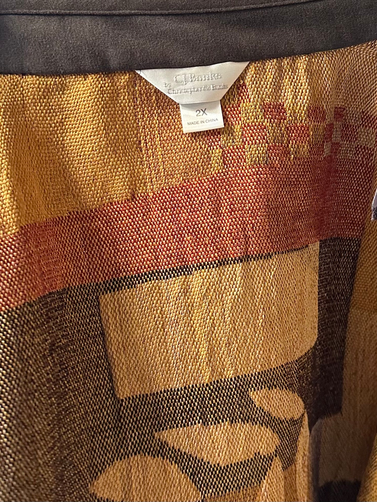 Y2k  'Christopher & Banks' Tapestry Jacket / XL