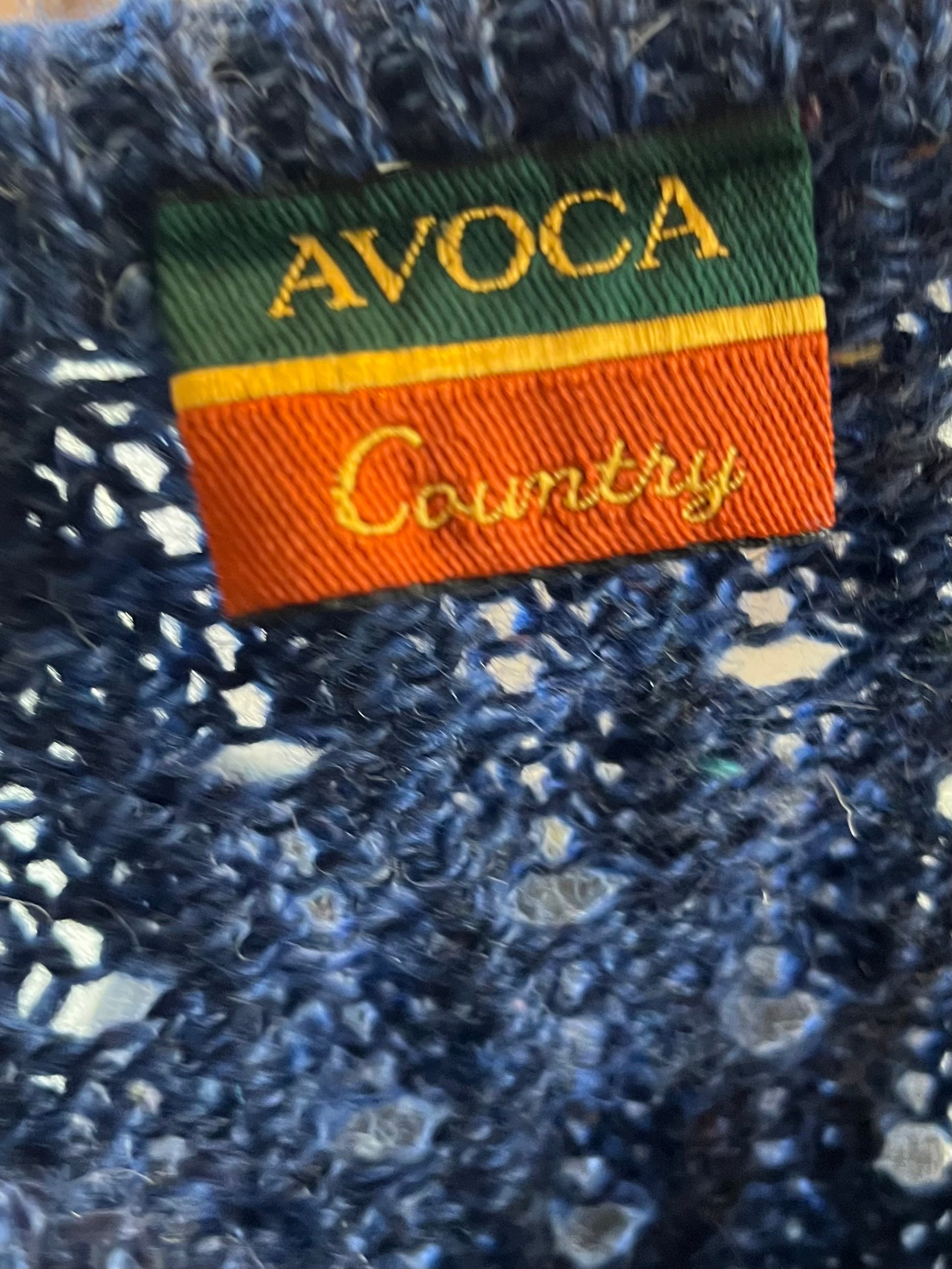 90s ‘Avoca’ Blue Cable Knit Sweater / Small