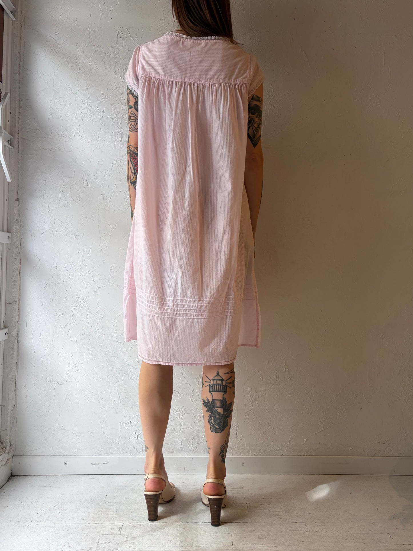 Y2k 'Eileen West' Pink Cottage Core Midi Dress / Medium