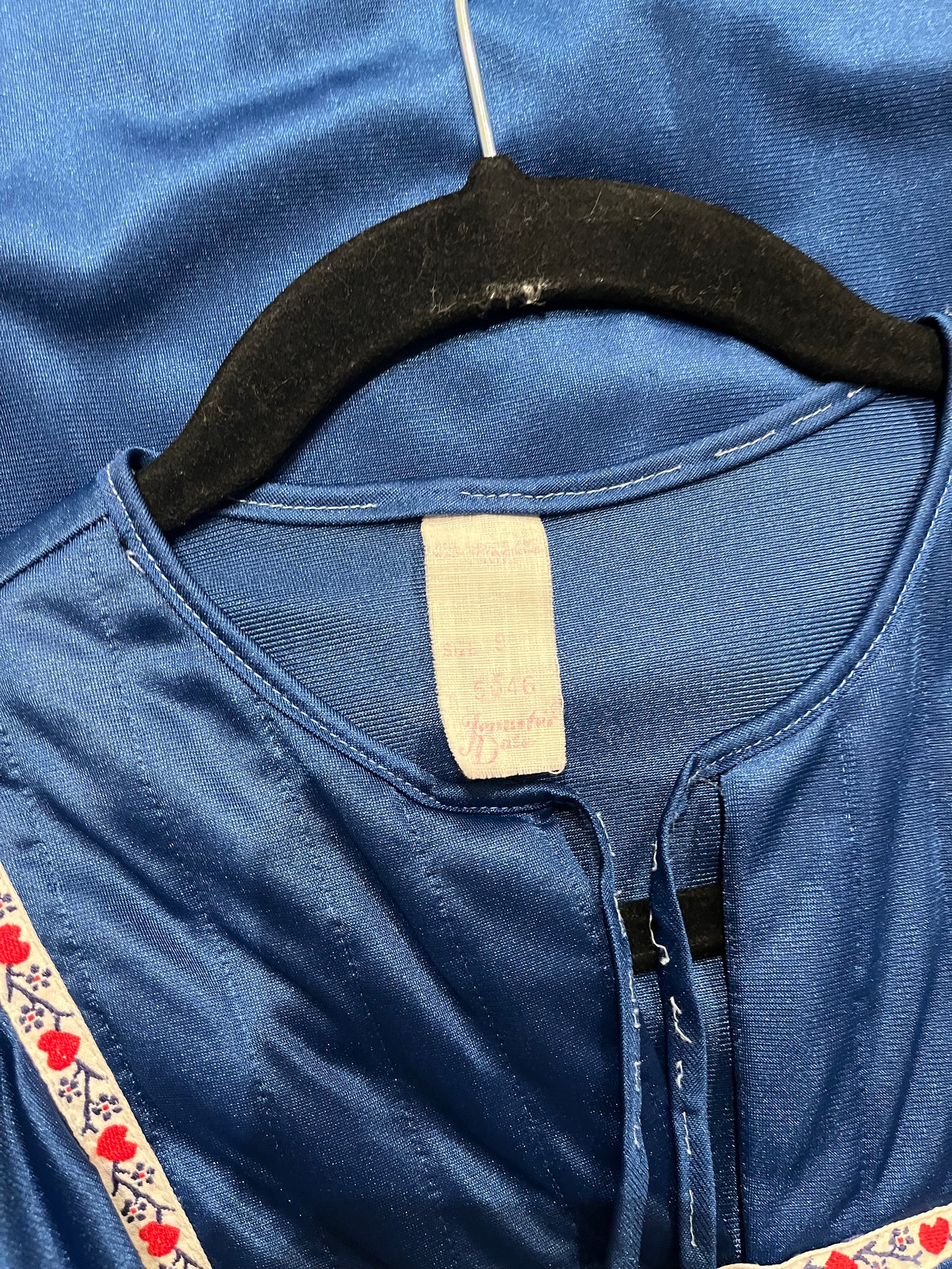 80s 'Jennifer Dale' Blue Night Gown / Small