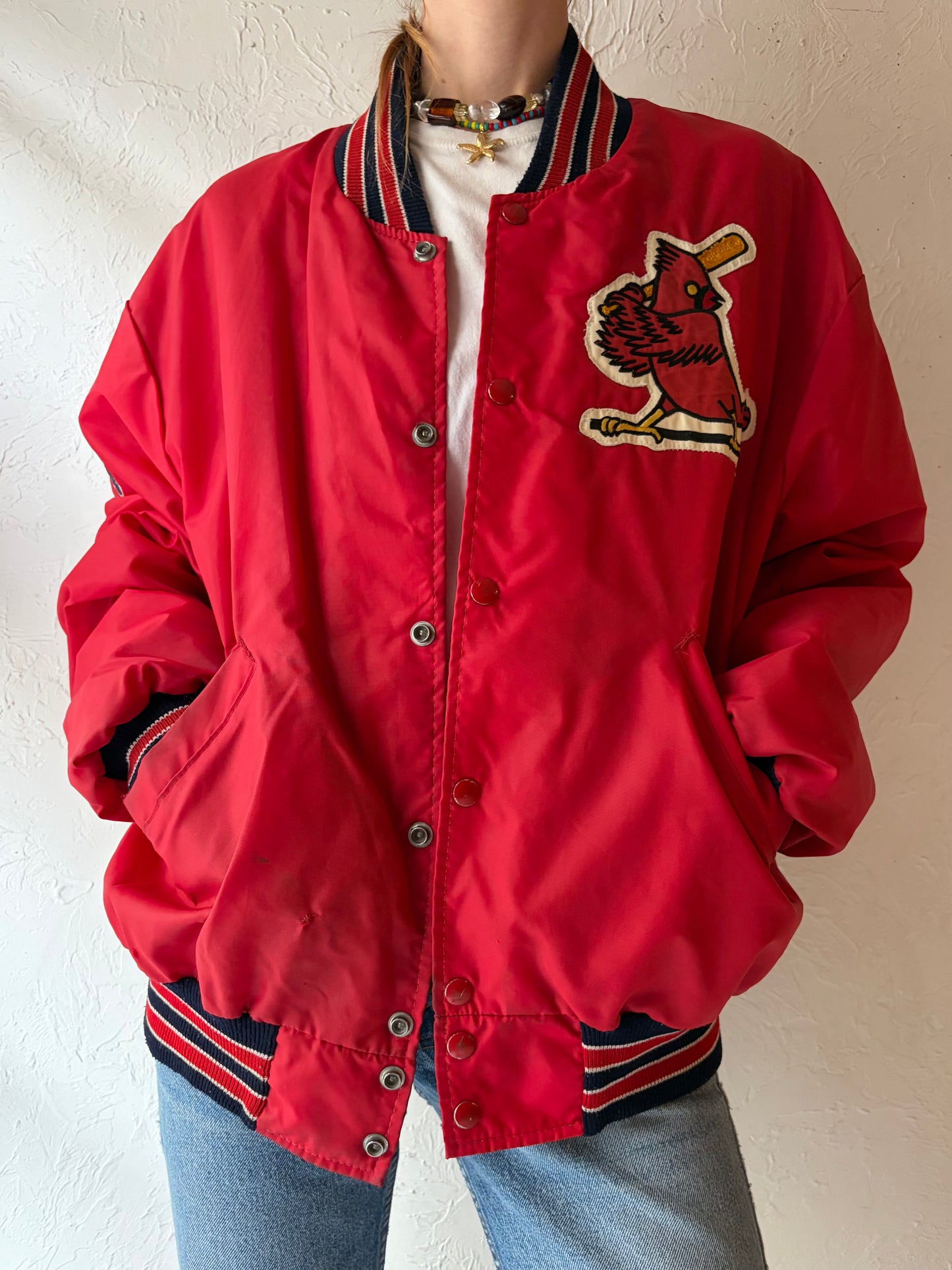 80s 'Cardinals' Bomber Jacket / XL