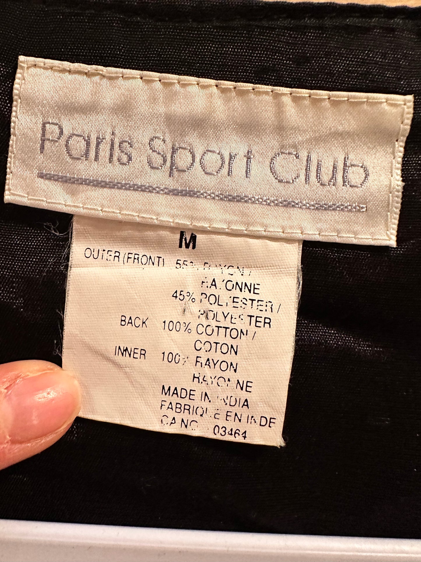 90s 'Paris Sport Club' Tapestry Vest / Medium